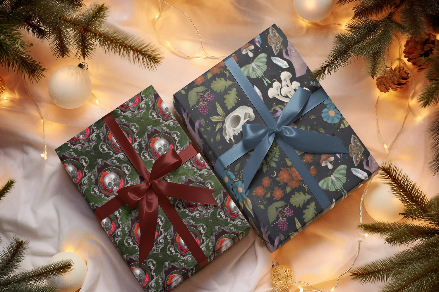 Witchy giftwrap for Yule, Christmas or any day.