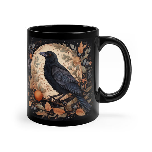 Raven with Full Moon Mug