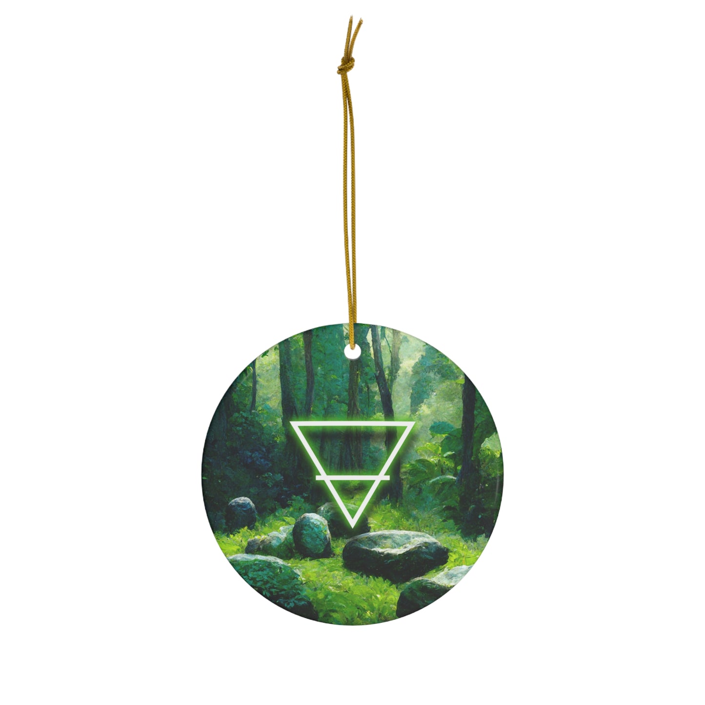 Yule Ornament - Earth Symbol - Ceramic Witchy Pagan Wiccan Yule ornament for Yule Tree, Christmas Tree, or Yule decor wiccan gift pagan gift