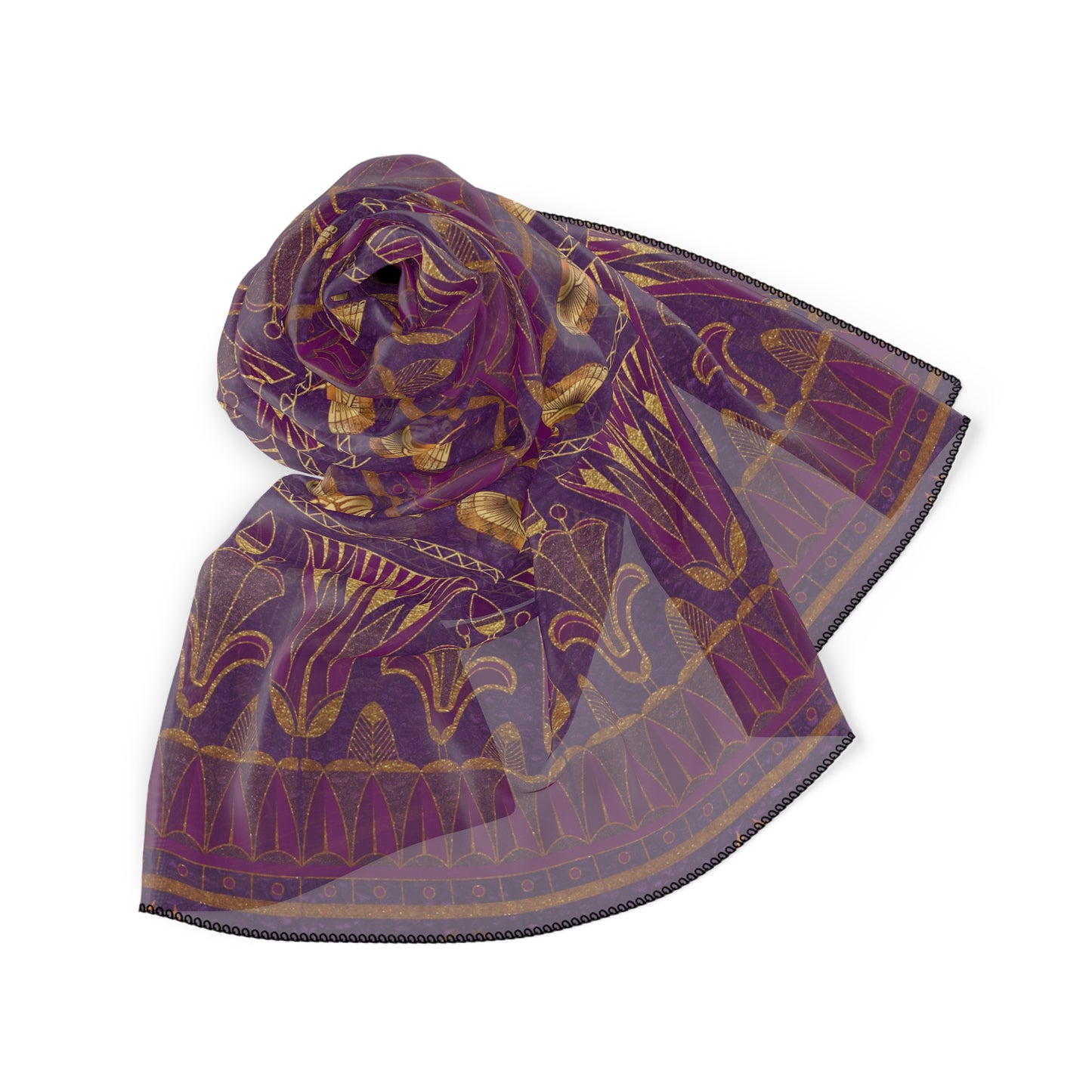 Egyptian Flower & Scarab Witches Veil | Pagan Witchy Scarf