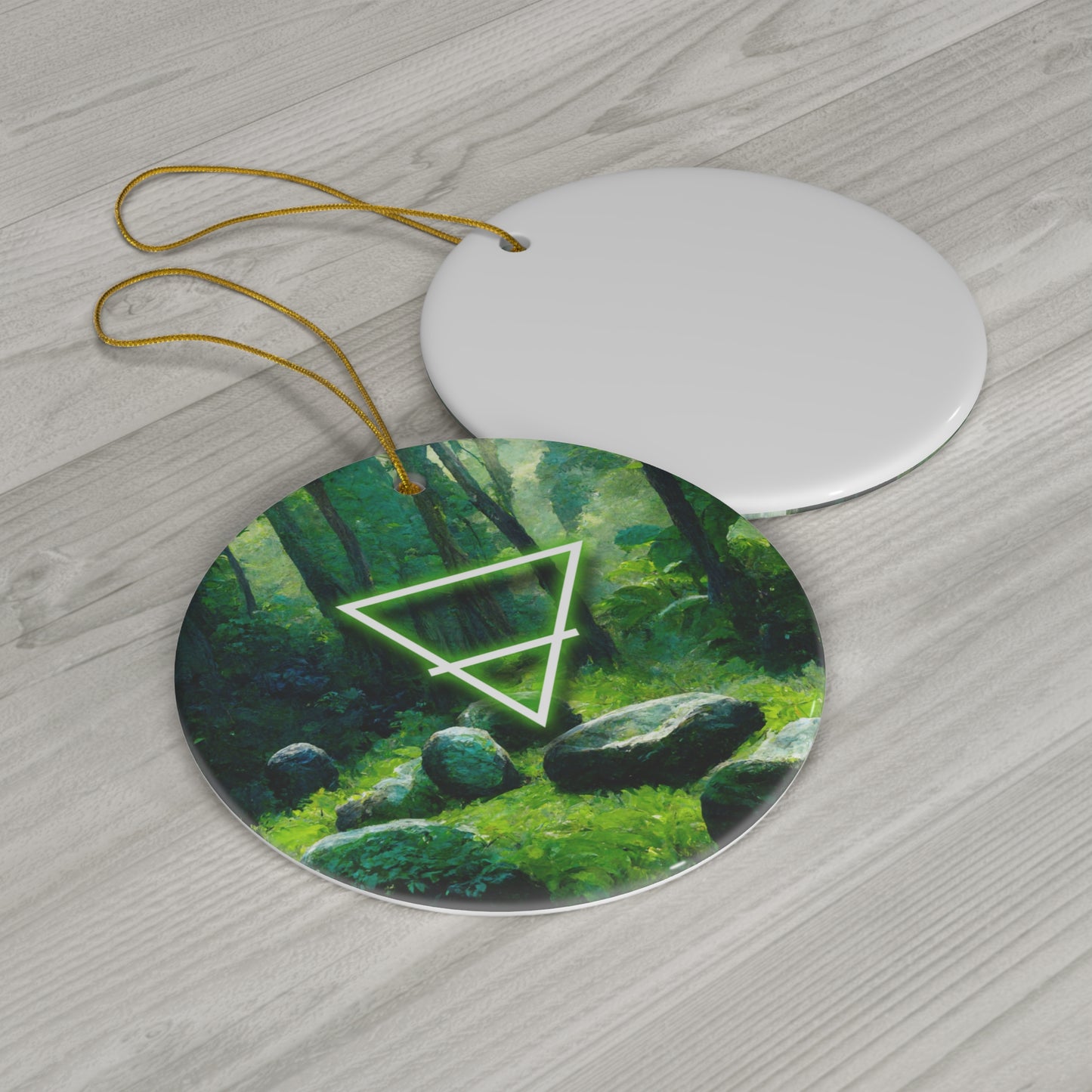 Yule Ornament - Earth Symbol - Ceramic Witchy Pagan Wiccan Yule ornament for Yule Tree, Christmas Tree, or Yule decor wiccan gift pagan gift