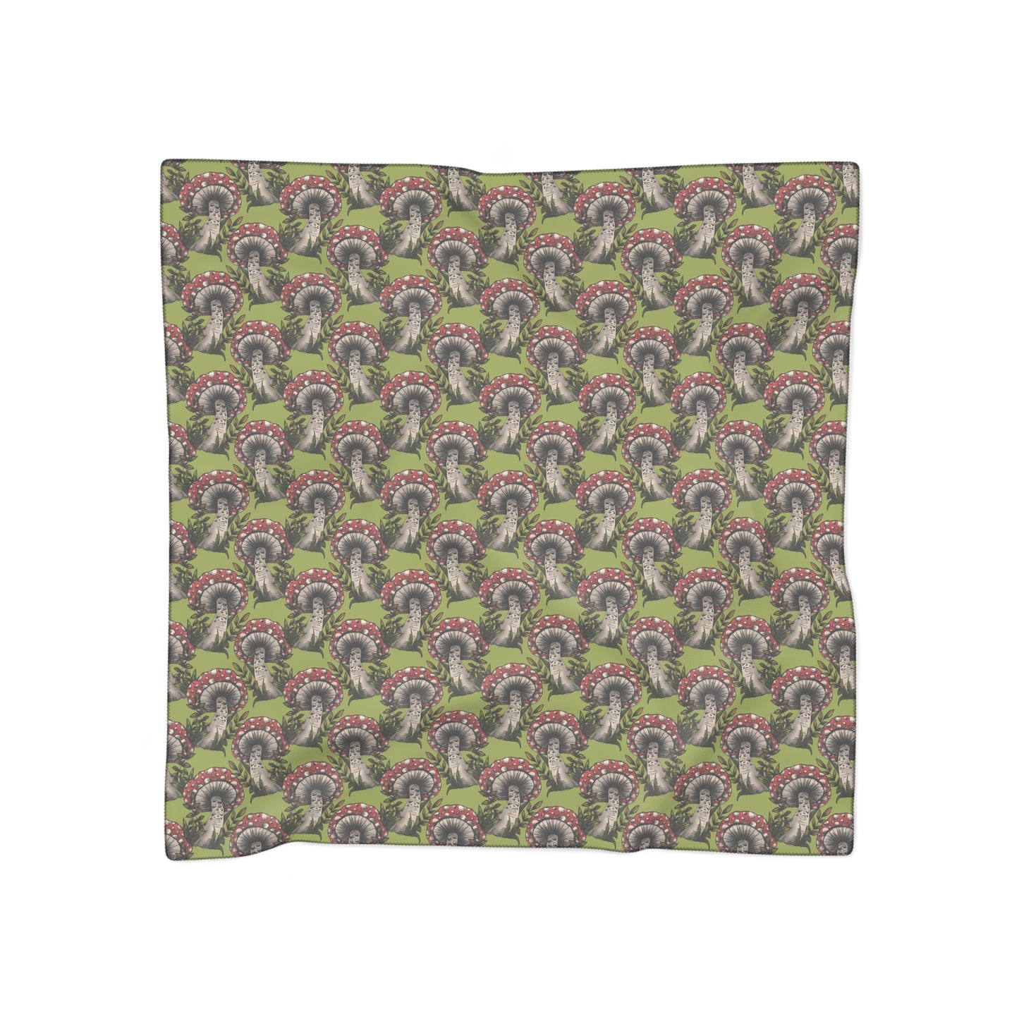 Green Mushroom Woodland Witches Veil | Witchy Pagan Scarf
