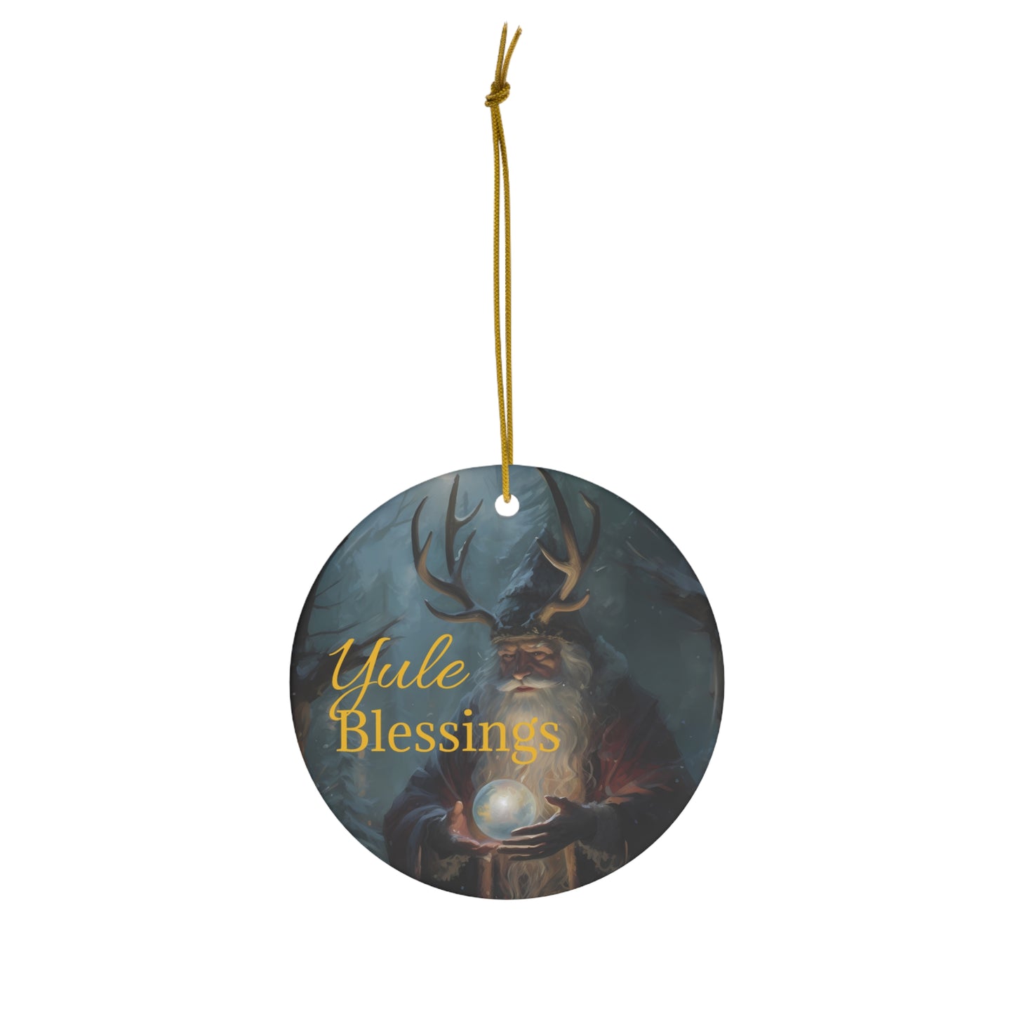 Yule Blessings | Father Yule, Ceramic Yule Ornaments, Pagan, Yule Decor, Witchy Ornaments, Christmas, Gift, Witchcraft, Wiccan