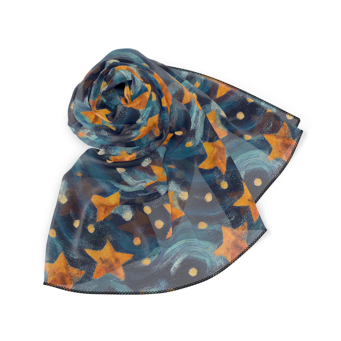 Stars & Swirls Witches Veil | Witchy Pagan Scarf