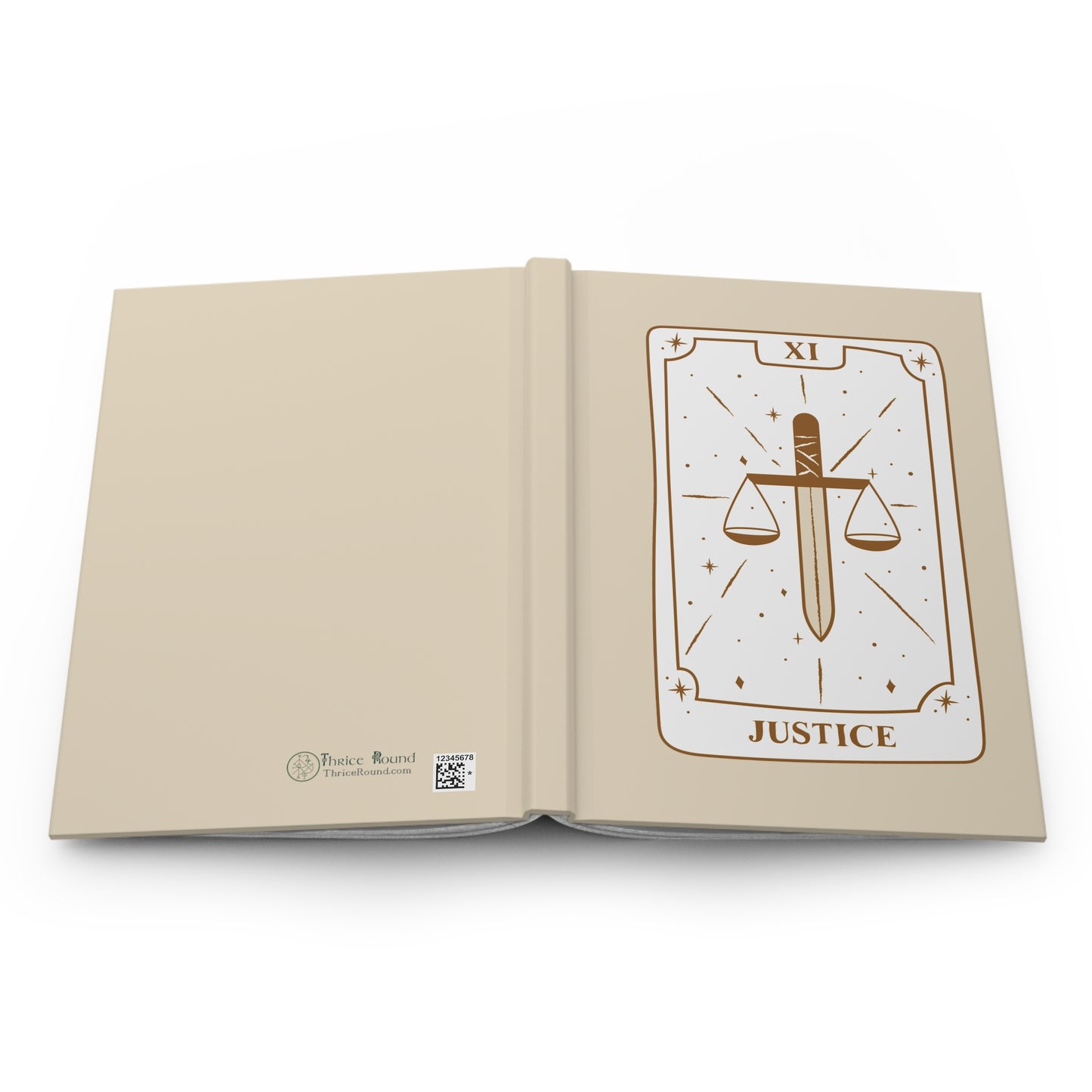 Justice Tarot Hardcover Notebook | Tarot journal
