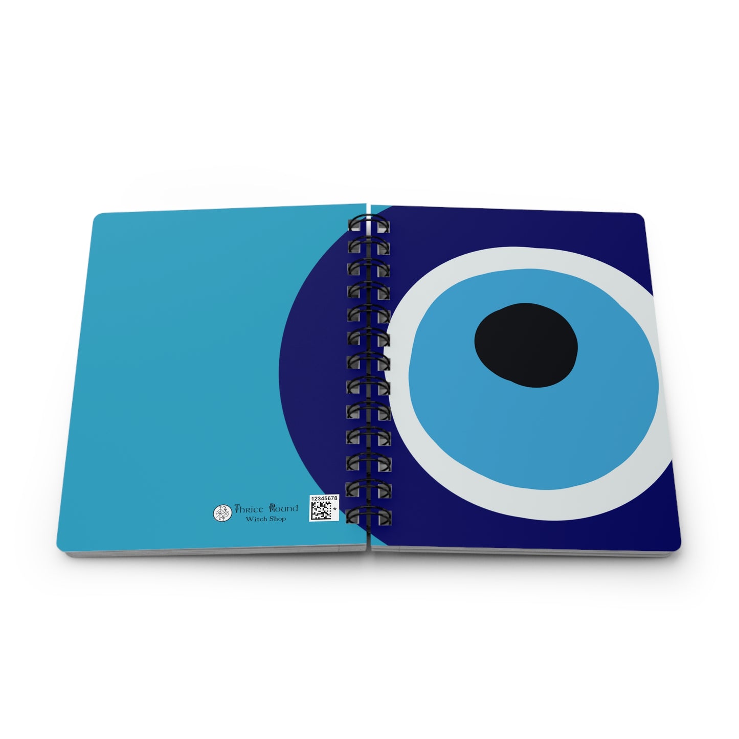 Evil Eye Spiral Bound Notebook | Lined Pages | Grimoire | Book of Shadows
