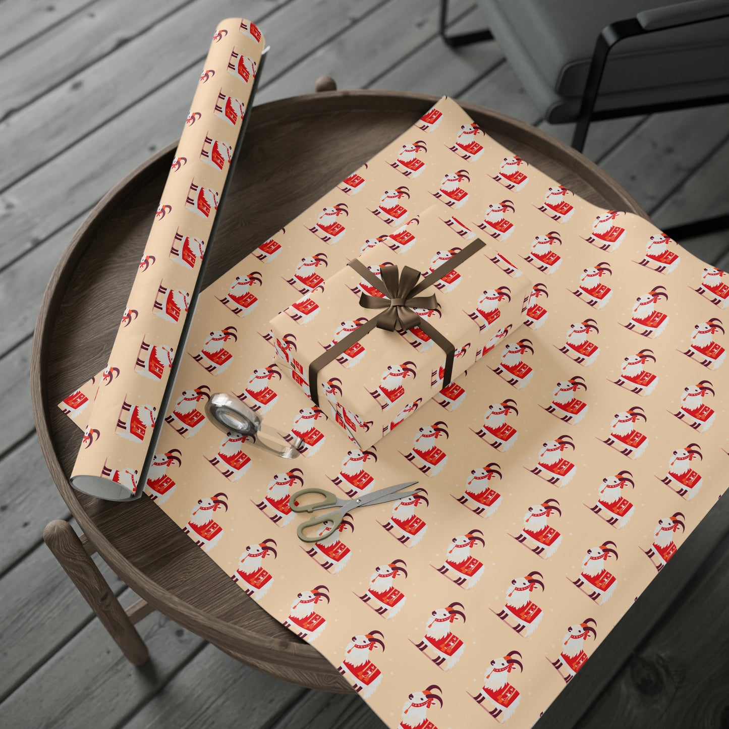 Yule Goat Wrapping Paper | Julbock | Winter Solstice Gift Wrap