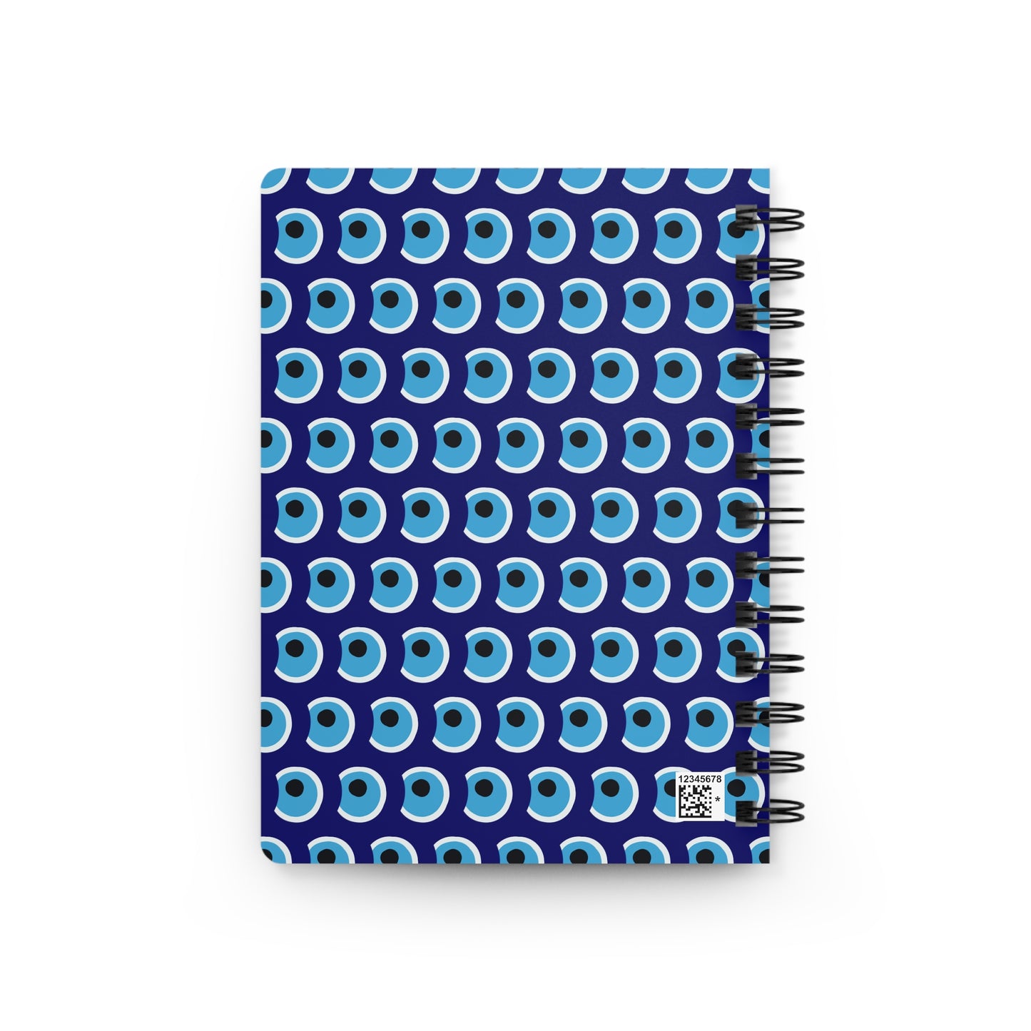 Evil Eye Pattern Spiral Bound Notebook | Lined Pages | Grimoire | Book of Shadows