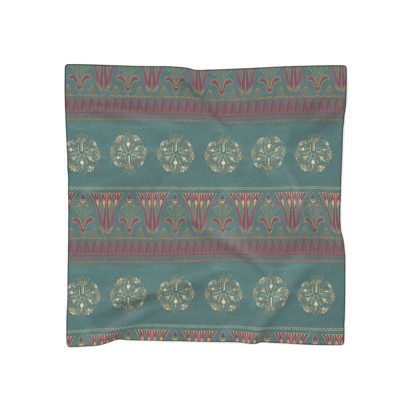 Teal Gold & Purple Witchy Veil | Pagan Witches Scarf