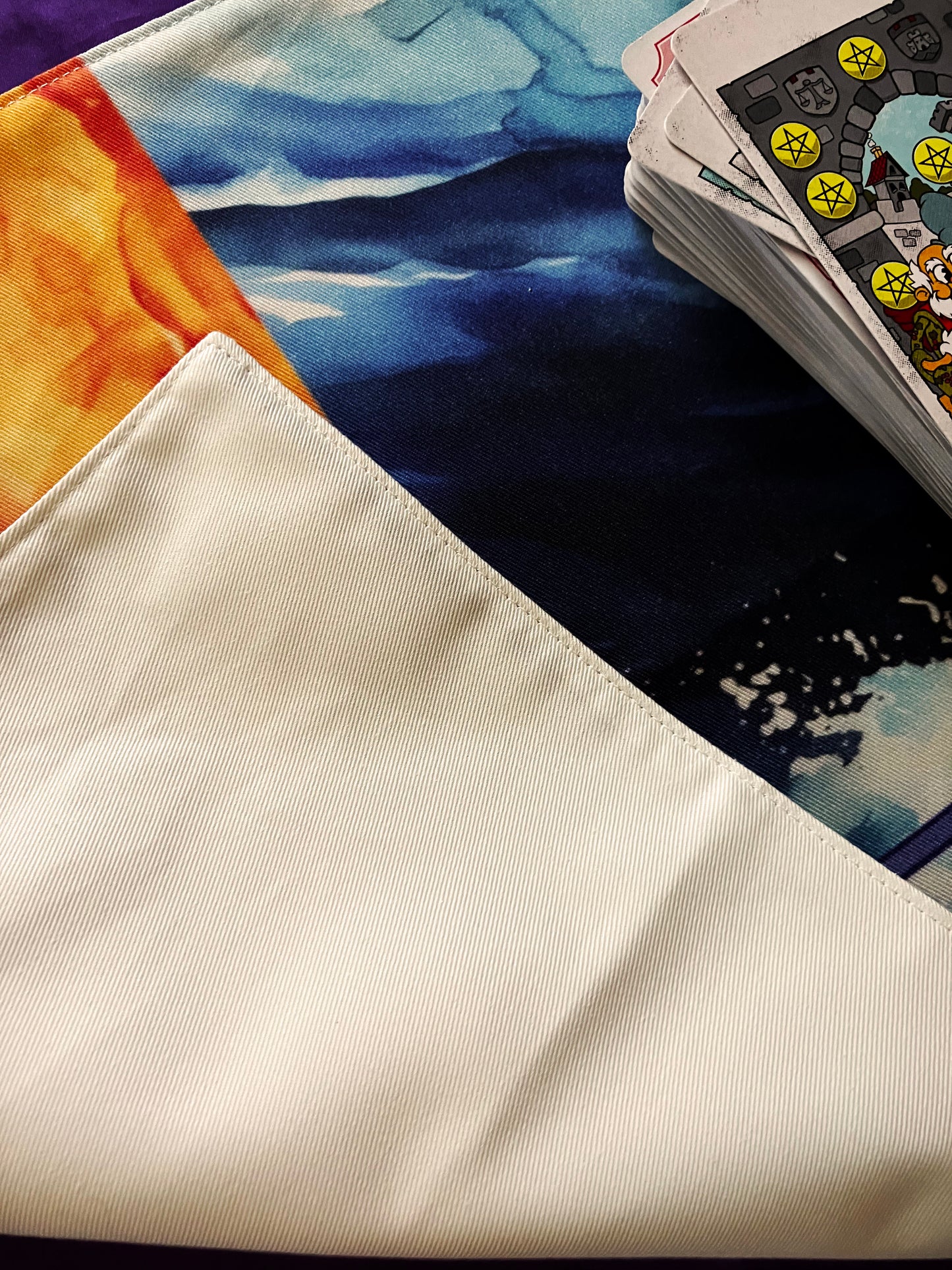 4 Elements Divination Cloth | Tarot Cloth | Rune Cloth | Small Altar Cloth