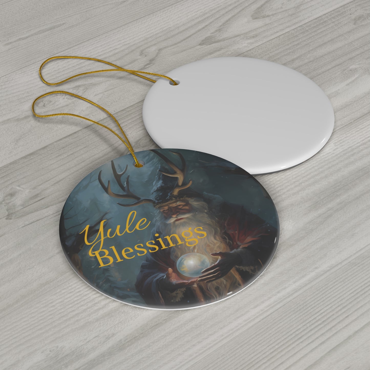 Yule Blessings | Father Yule, Ceramic Yule Ornaments, Pagan, Yule Decor, Witchy Ornaments, Christmas, Gift, Witchcraft, Wiccan