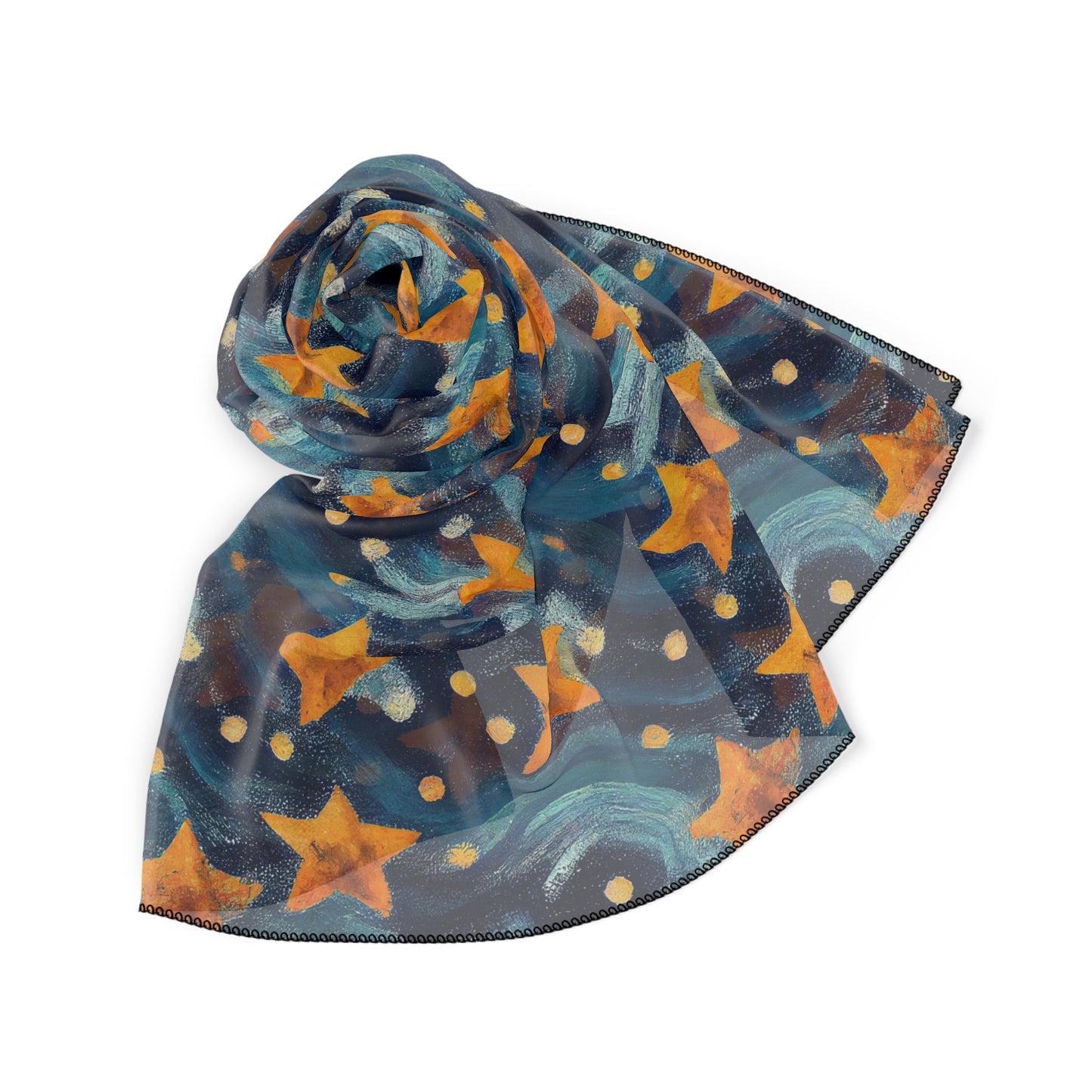 Stars & Swirls Witches Veil | Witchy Pagan Scarf