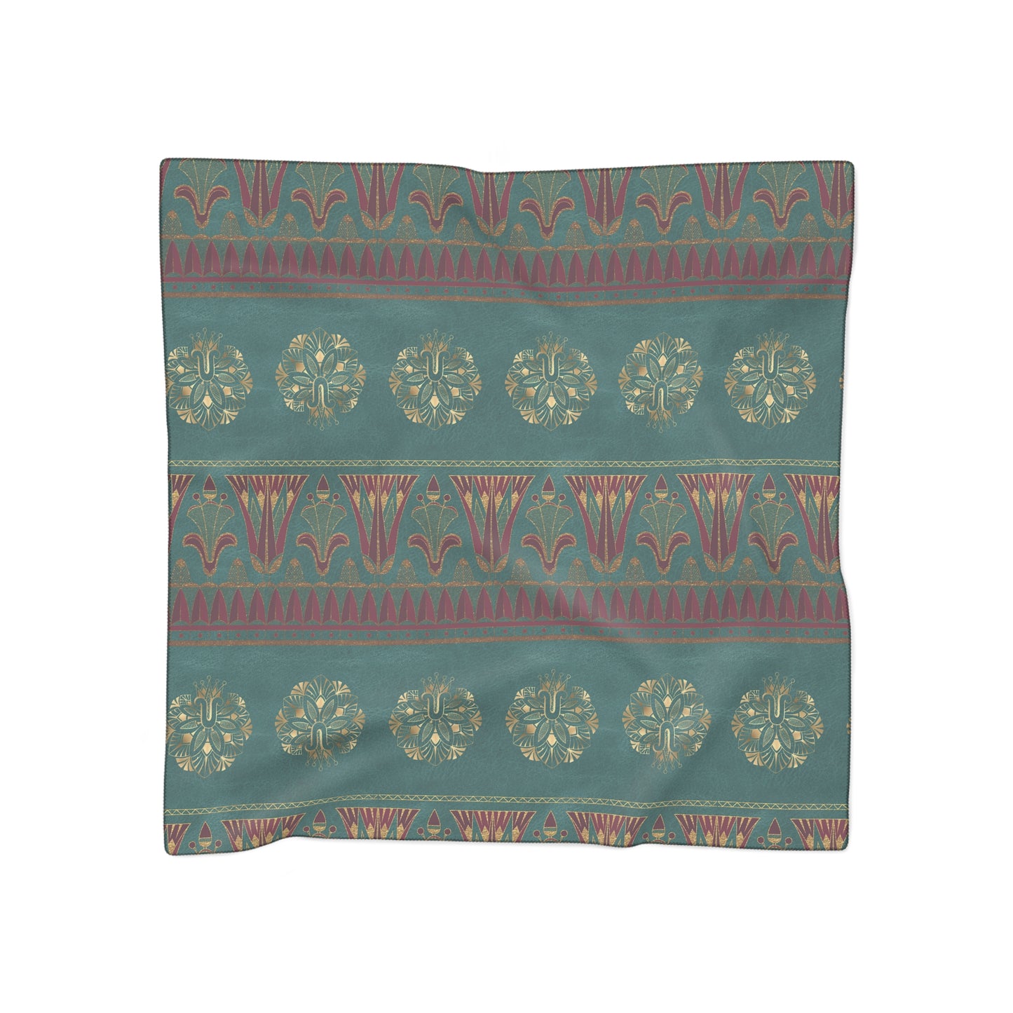 Teal Gold & Purple Witchy Veil | Pagan Witches Scarf