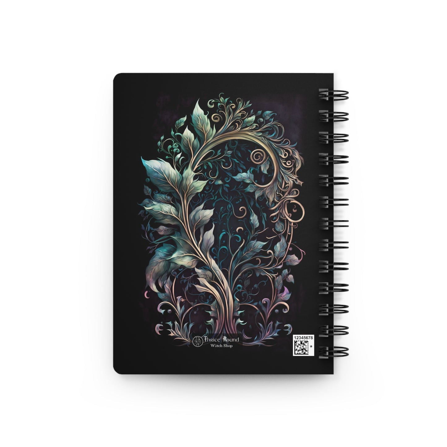 Leaves and Vines Spiral Bound Notebook | Lined Pages | Grimoire | Book of Shadows