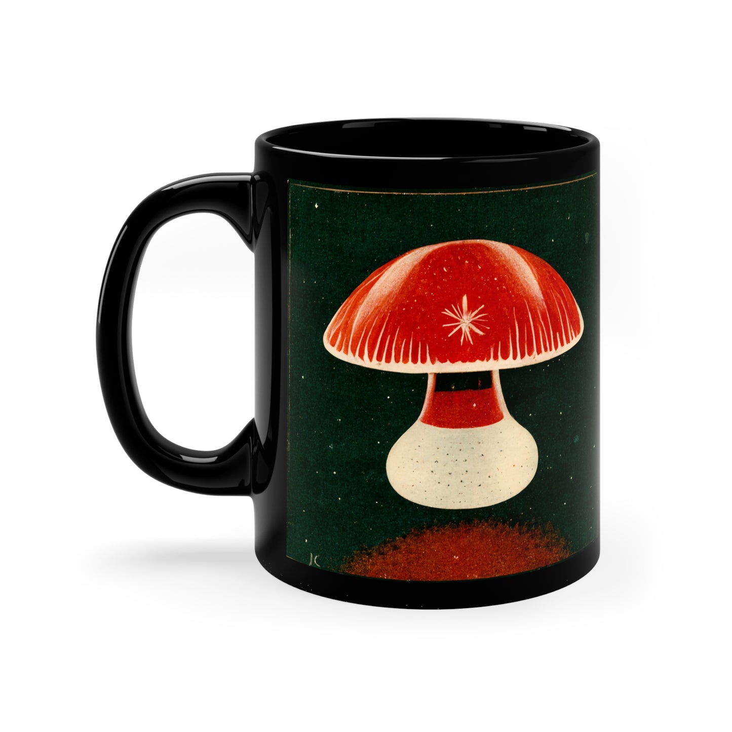 Vintage 50s Style Mushroom Mug