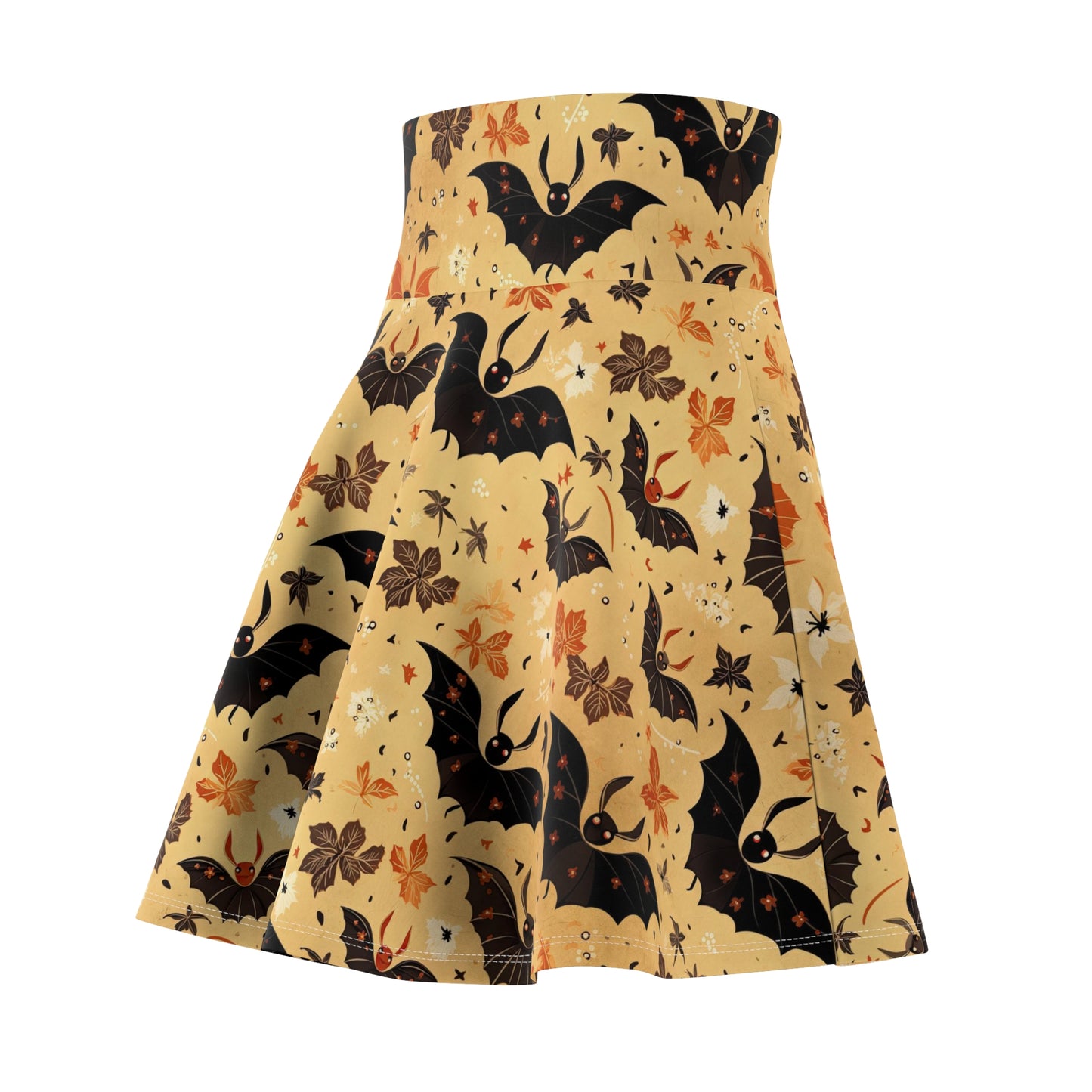 Spooky Cute Bats | Witchy Skirt | Magical Skirt | Yellow & Orange