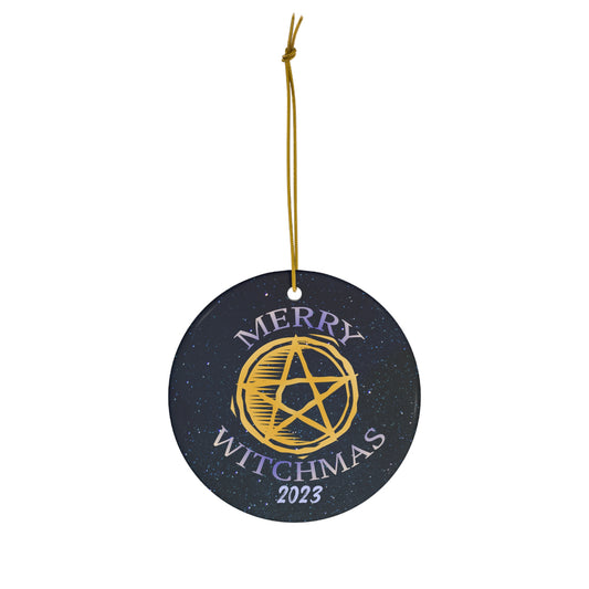 Merry Witchmas 2023 - Yule Ornament - Christmas Ornament - Pagan Ornament - Pagan gift, Pagan Man Gift, Wiccan Gift, Witch Gift