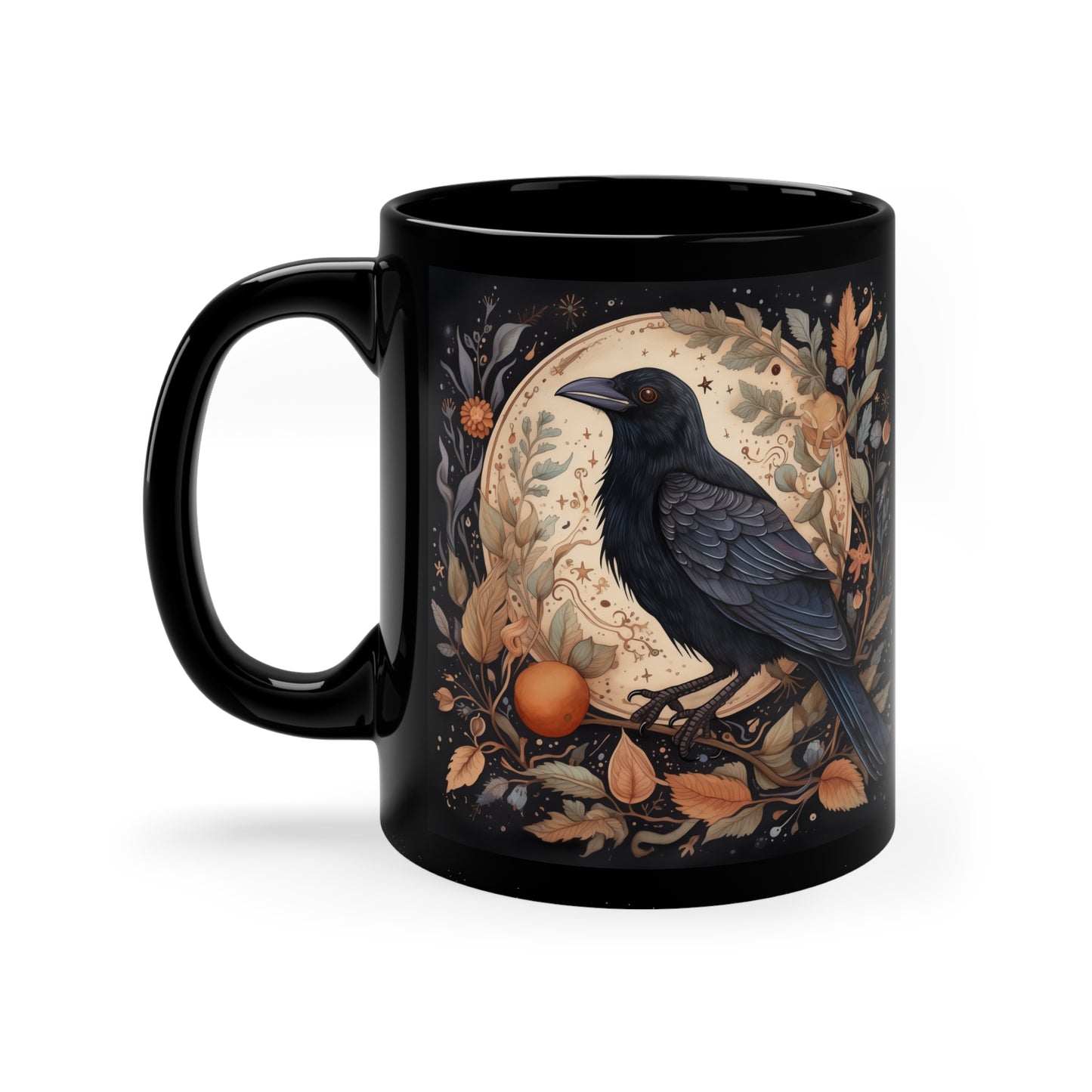 Raven with Full Moon Mug