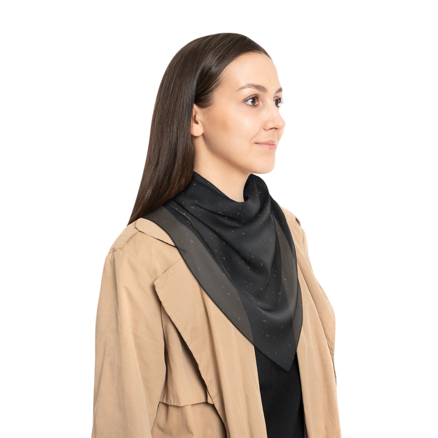 Dark Starry Night Witches Veil | Witchy Pagan Scarf