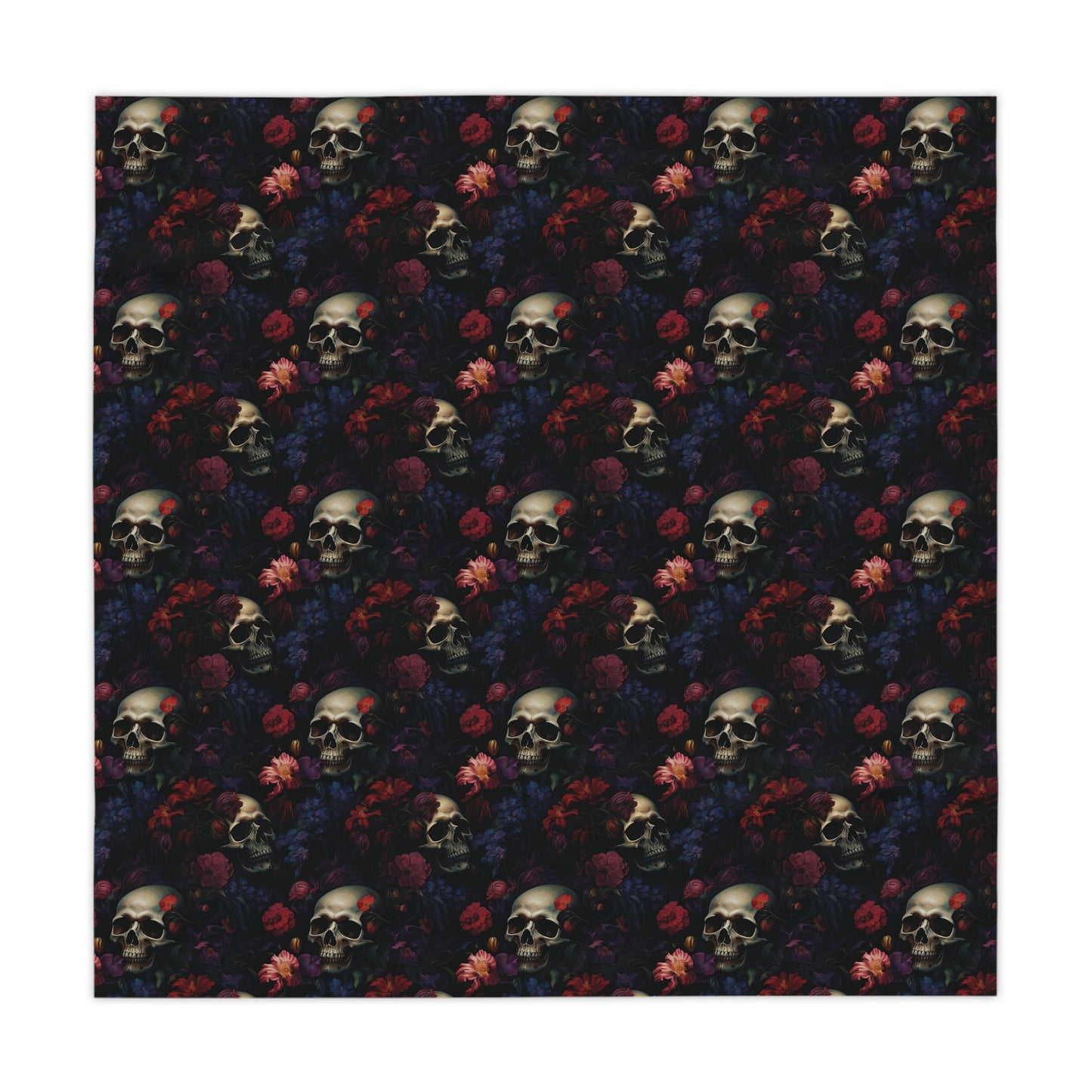 Skulls & Flowers Extra Large Altar Cloth 55"x55"