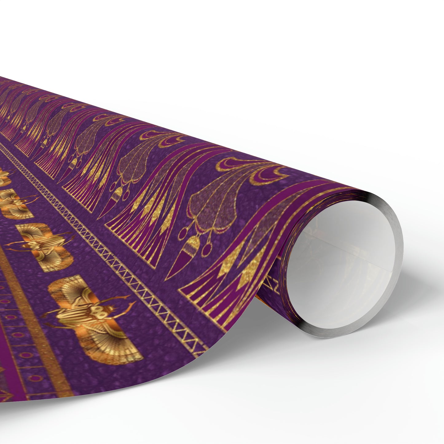 Gold and Magenta Purple Scarab | Witchy Wrapping Paper | Boutique Gift Wrap