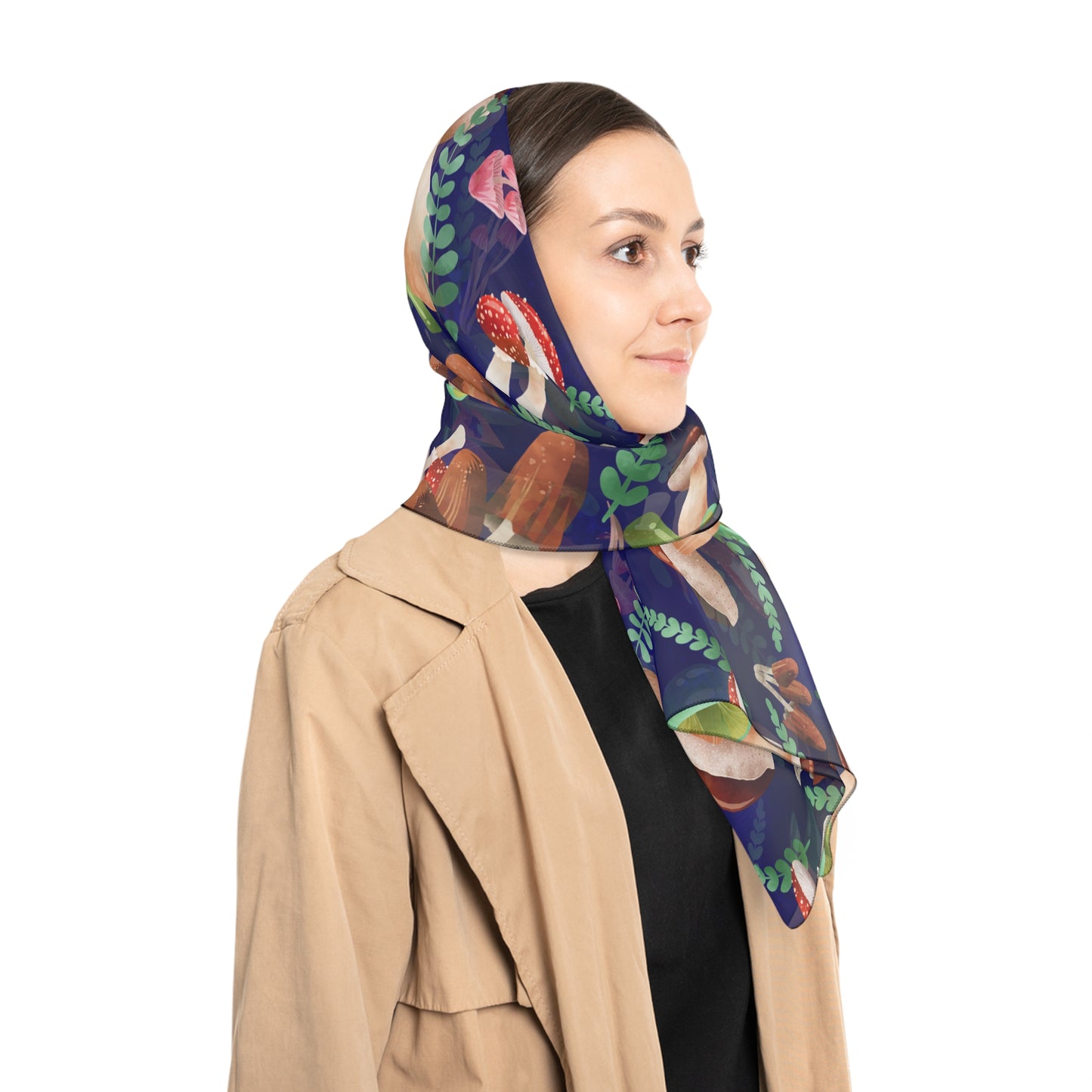 Mushroom Green Witches Veil | Witchy Pagan Scarf