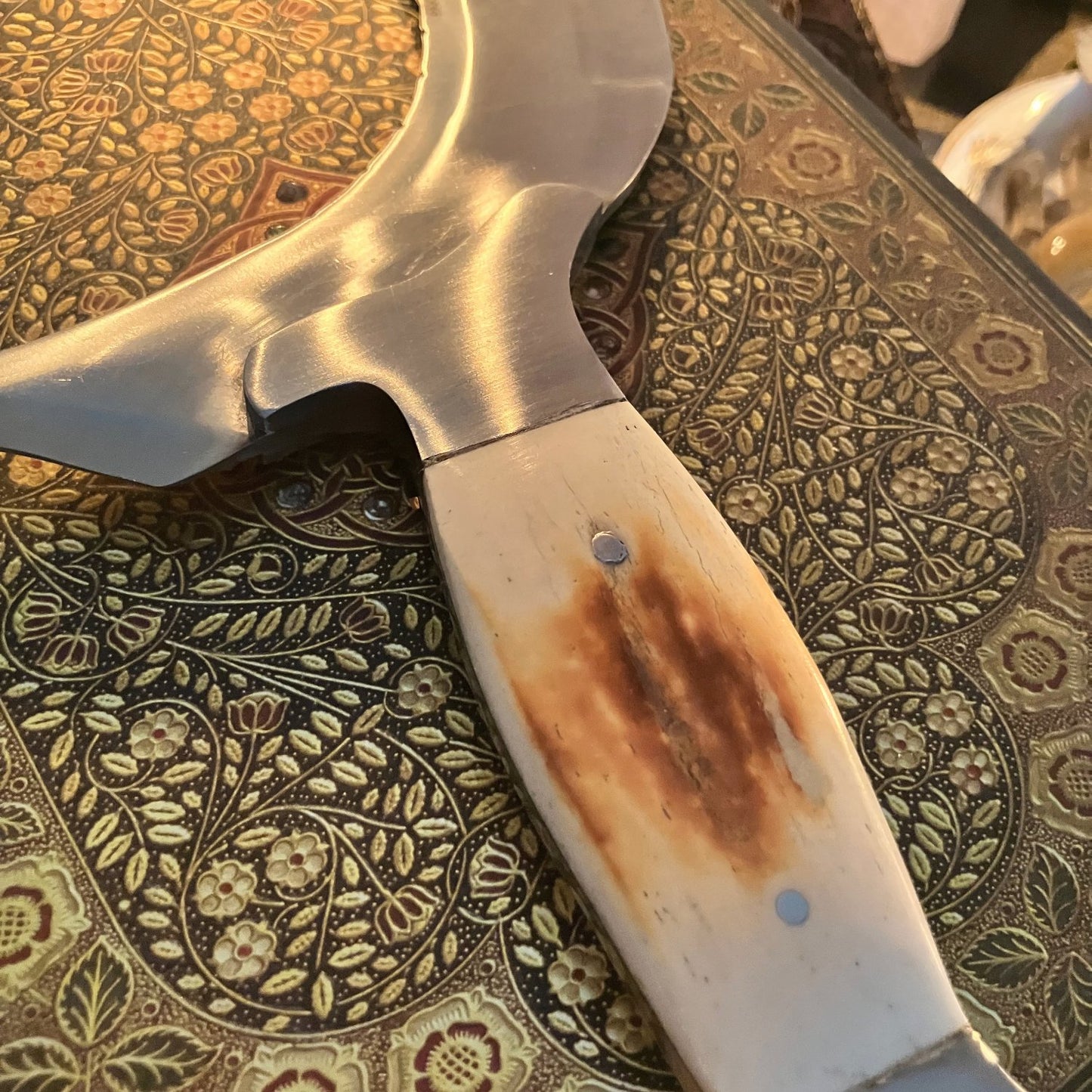 Druidic Boline with Bone Handle - 10" Ritual Knife