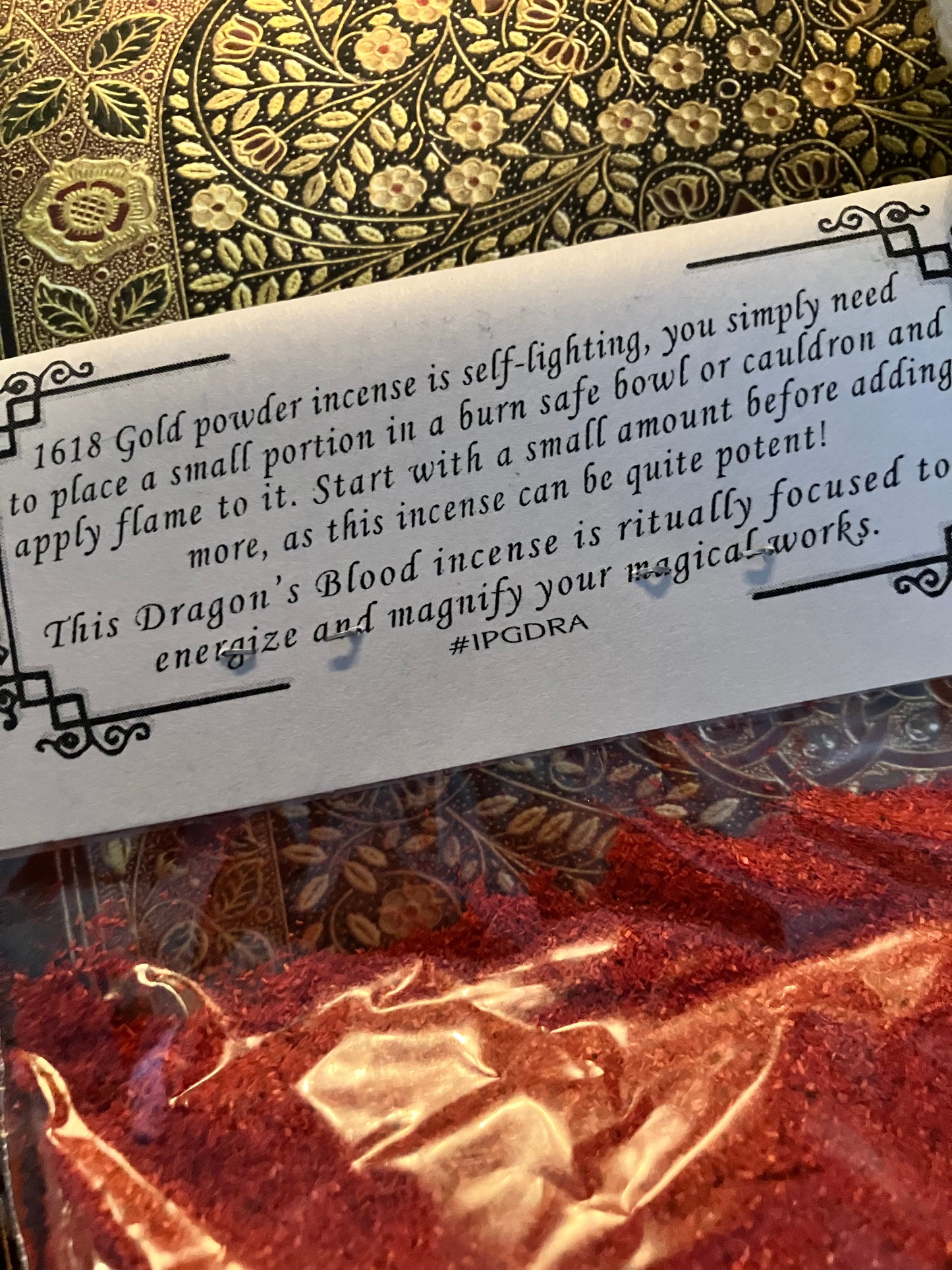 1oz Dragons Blood powder incense