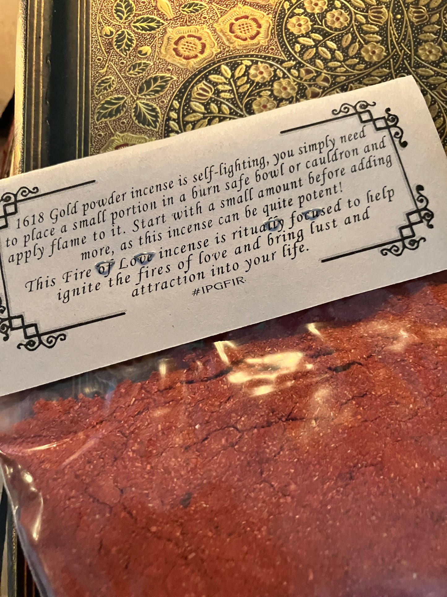 1oz Fire of Love powder incense