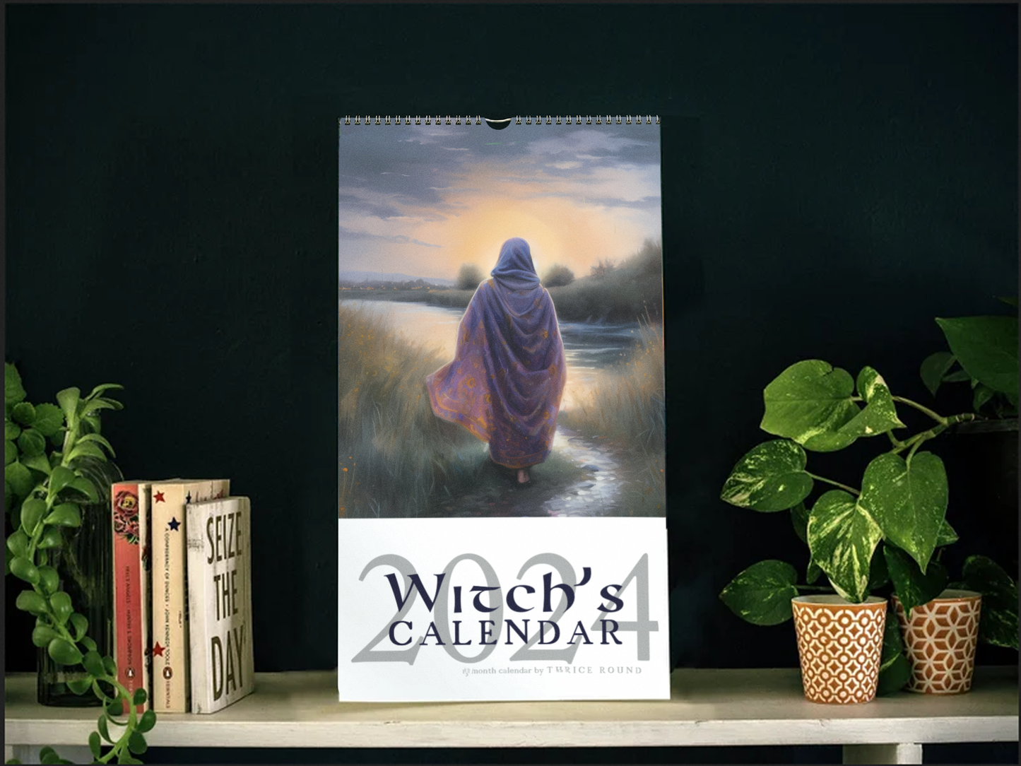 2024 Witche's Wall Calendar | Pagan Calendar | Moon Phases | Sabbats & Esbats