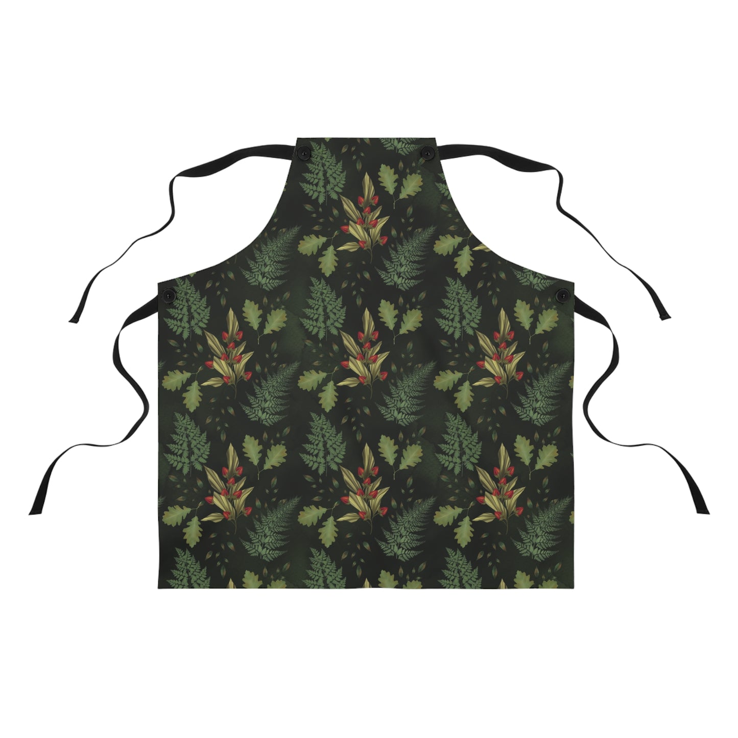Green Witch Apron | Ferns & Flowers