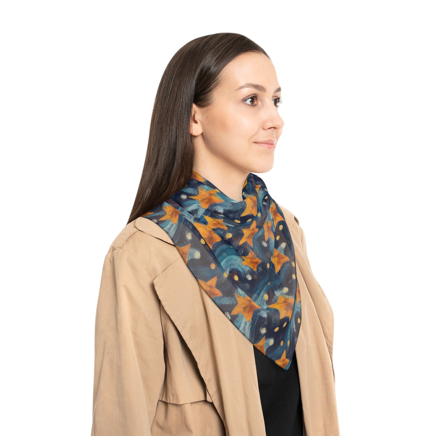 Stars & Swirls Witches Veil | Witchy Pagan Scarf
