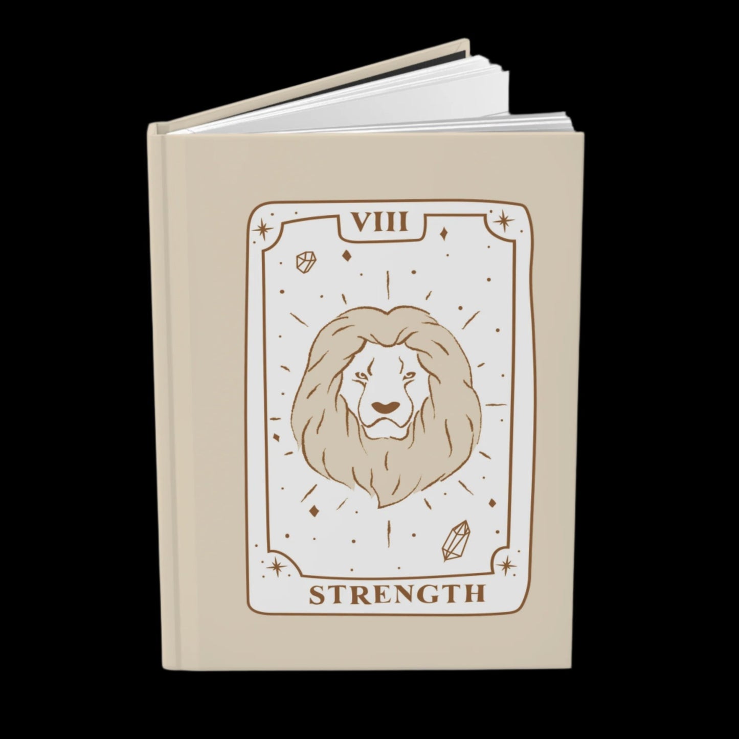 Strength Tarot Hardcover Notebook | Tarot journal