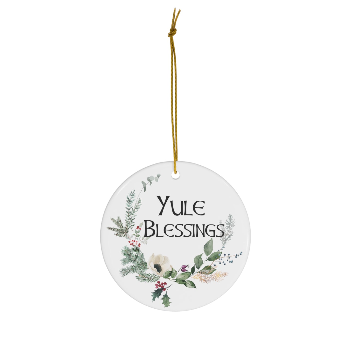 Yule Blessings Ornament - Yule Ornament - Happy Yule! ornament for Yule Tree, pagan man gift, wreath, wiccan gift