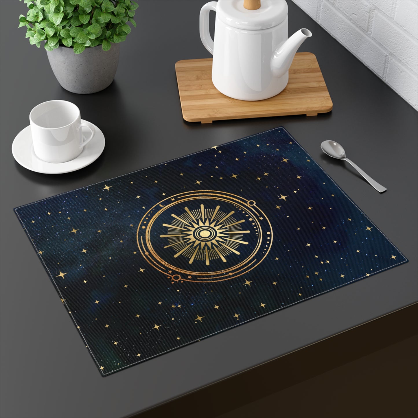 Tarot Cloth - Night Sky Celestial Tarot Reading Mat - Rune Mat Rune Casting Cloth for Divination | 18" × 14"