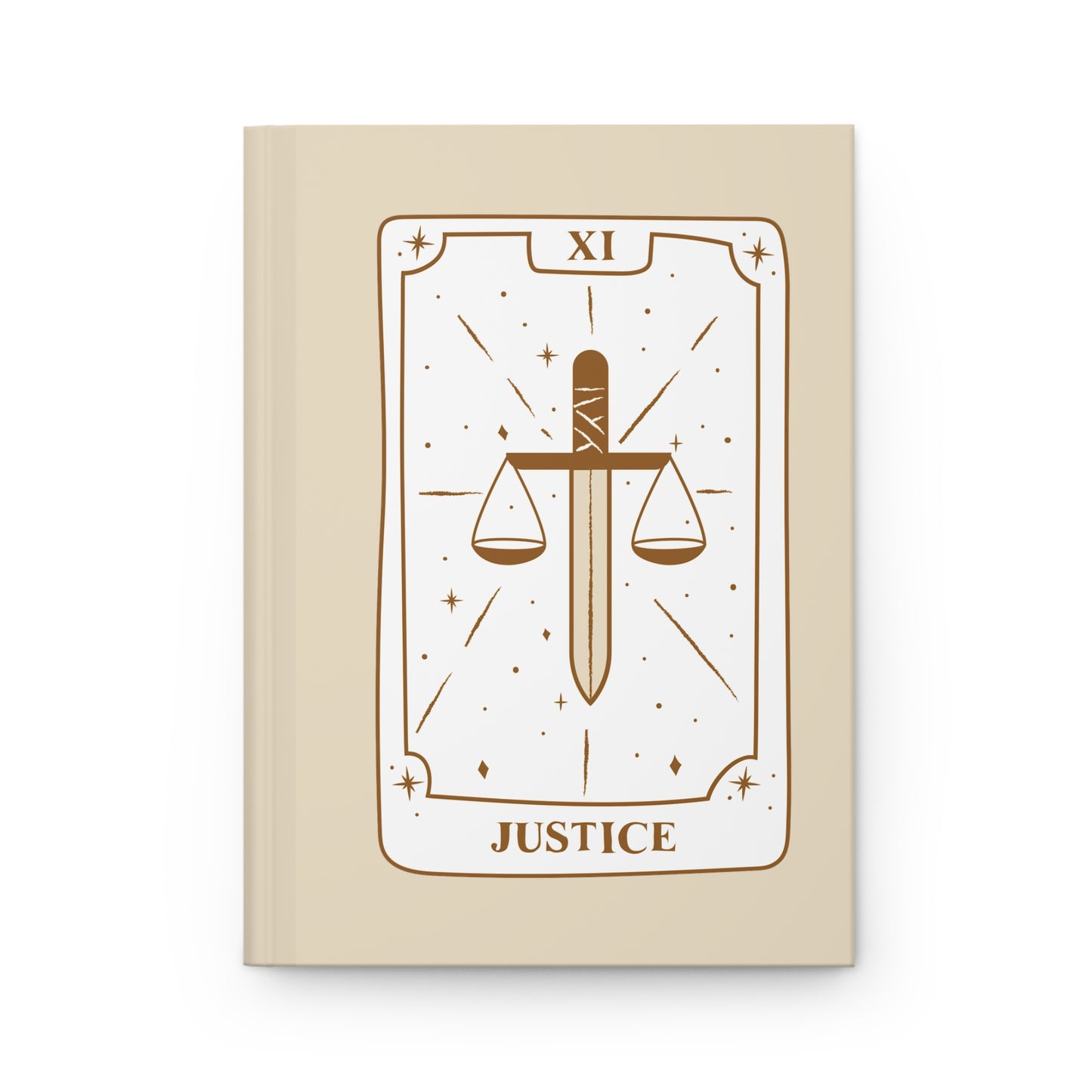 Justice Tarot Hardcover Notebook | Tarot journal