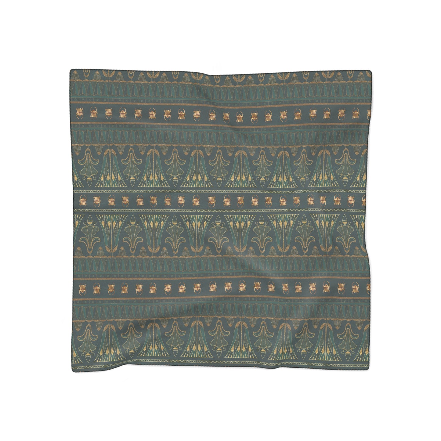 Green & Gold Egyptian Inspired Witches Veil | Witchy Pagan Scarf