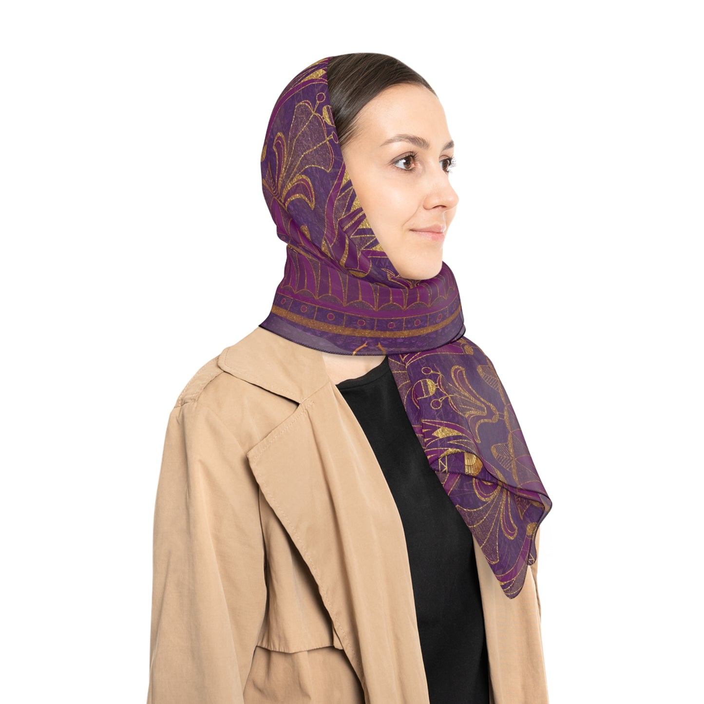 Egyptian Flower & Scarab Witches Veil | Pagan Witchy Scarf