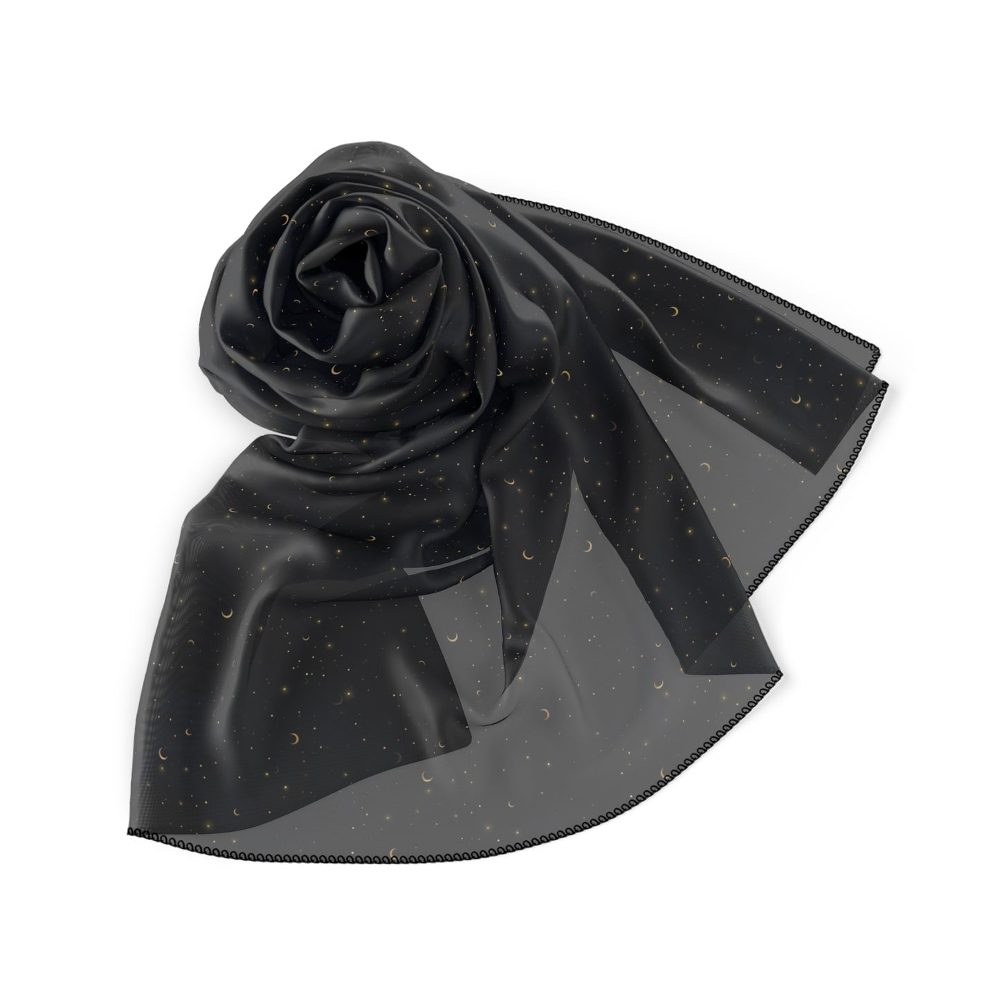 Dark Starry Night Witches Veil | Witchy Pagan Scarf