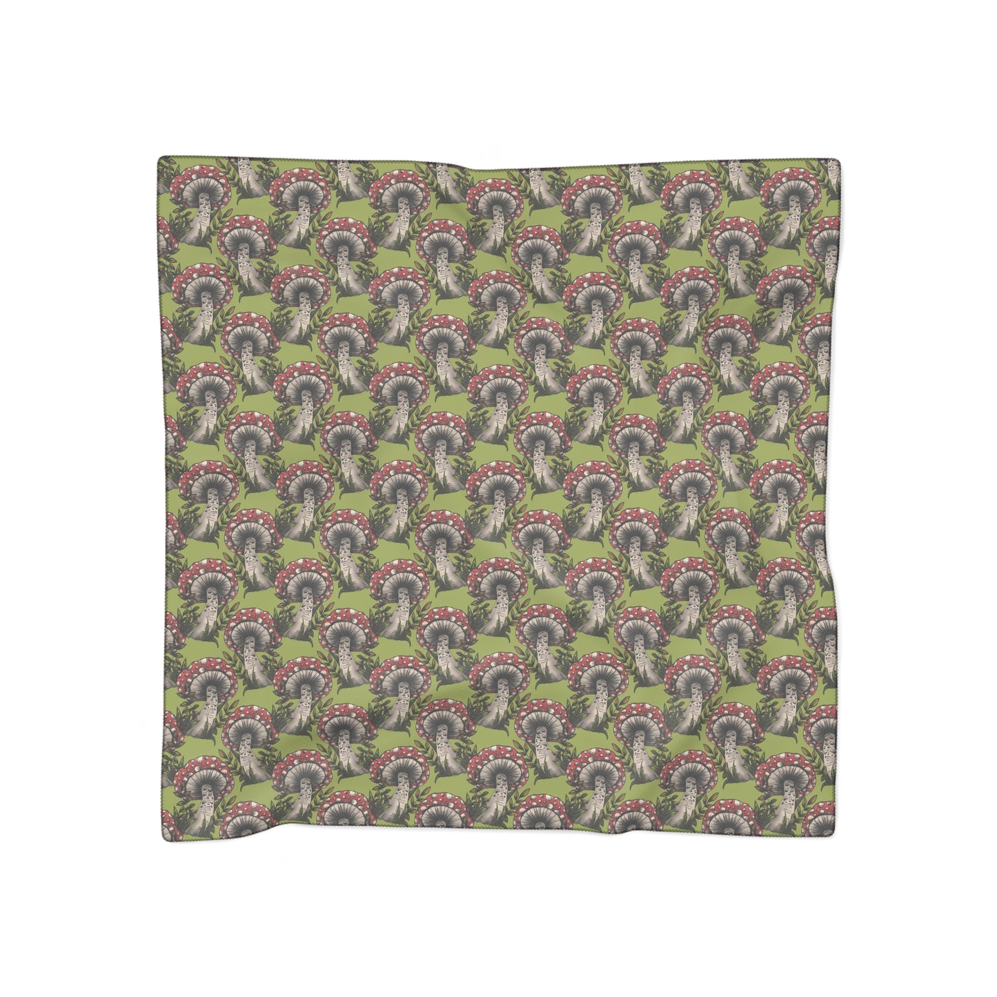 Green Mushroom Woodland Witches Veil | Witchy Pagan Scarf