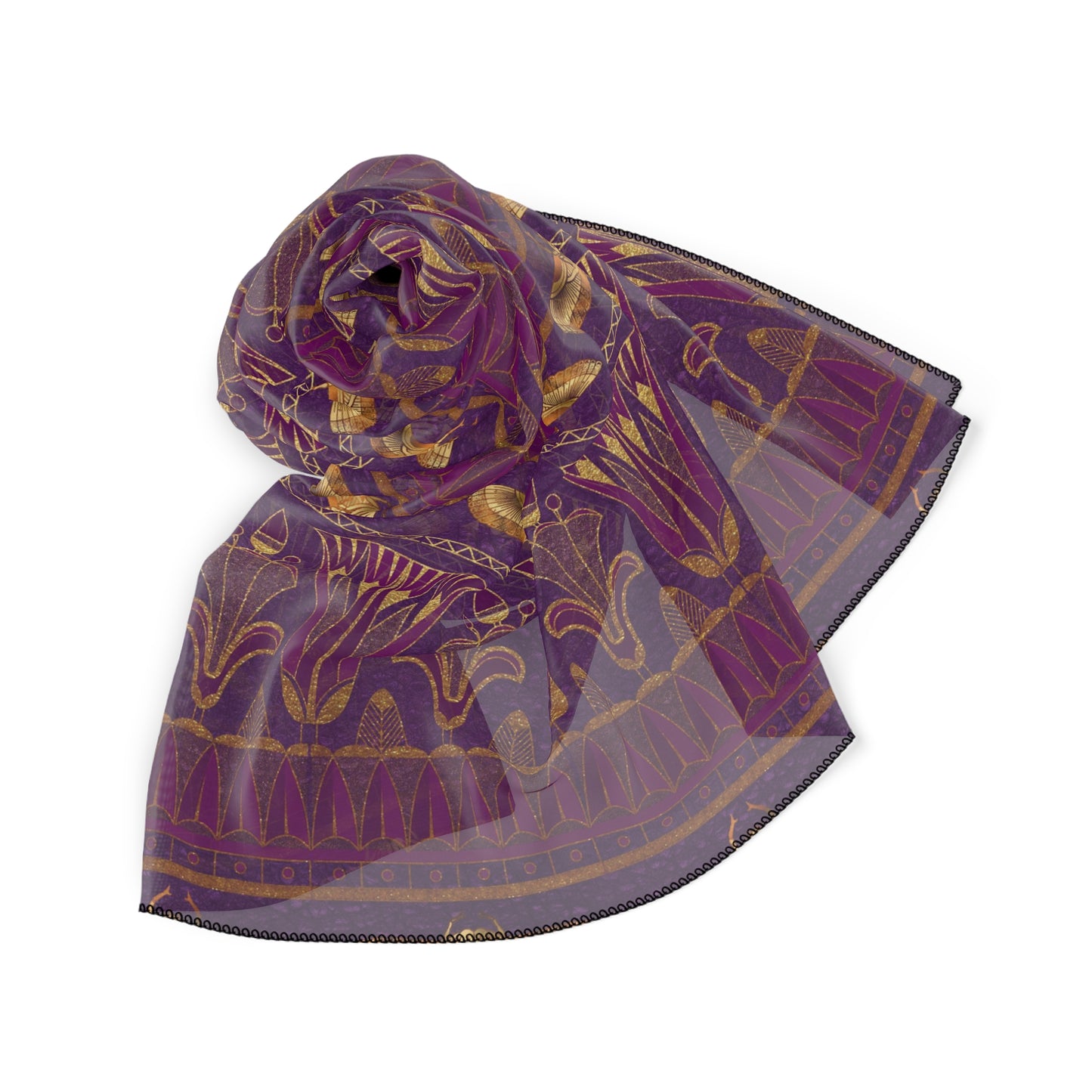 Egyptian Flower & Scarab Witches Veil | Pagan Witchy Scarf