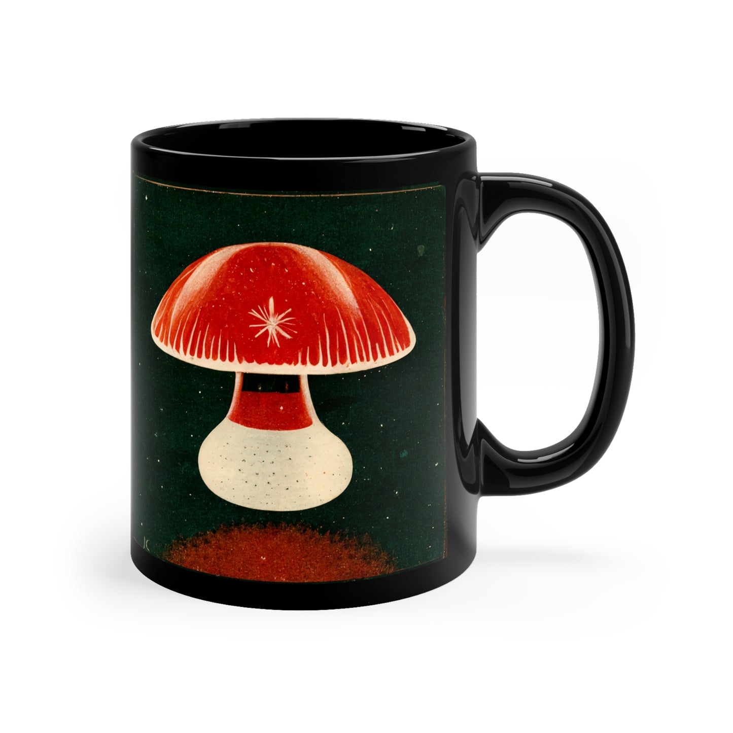 Vintage 50s Style Mushroom Mug