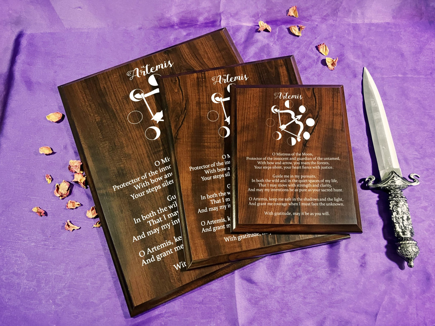 Artemis Prayer Pagan Wall Plaque
