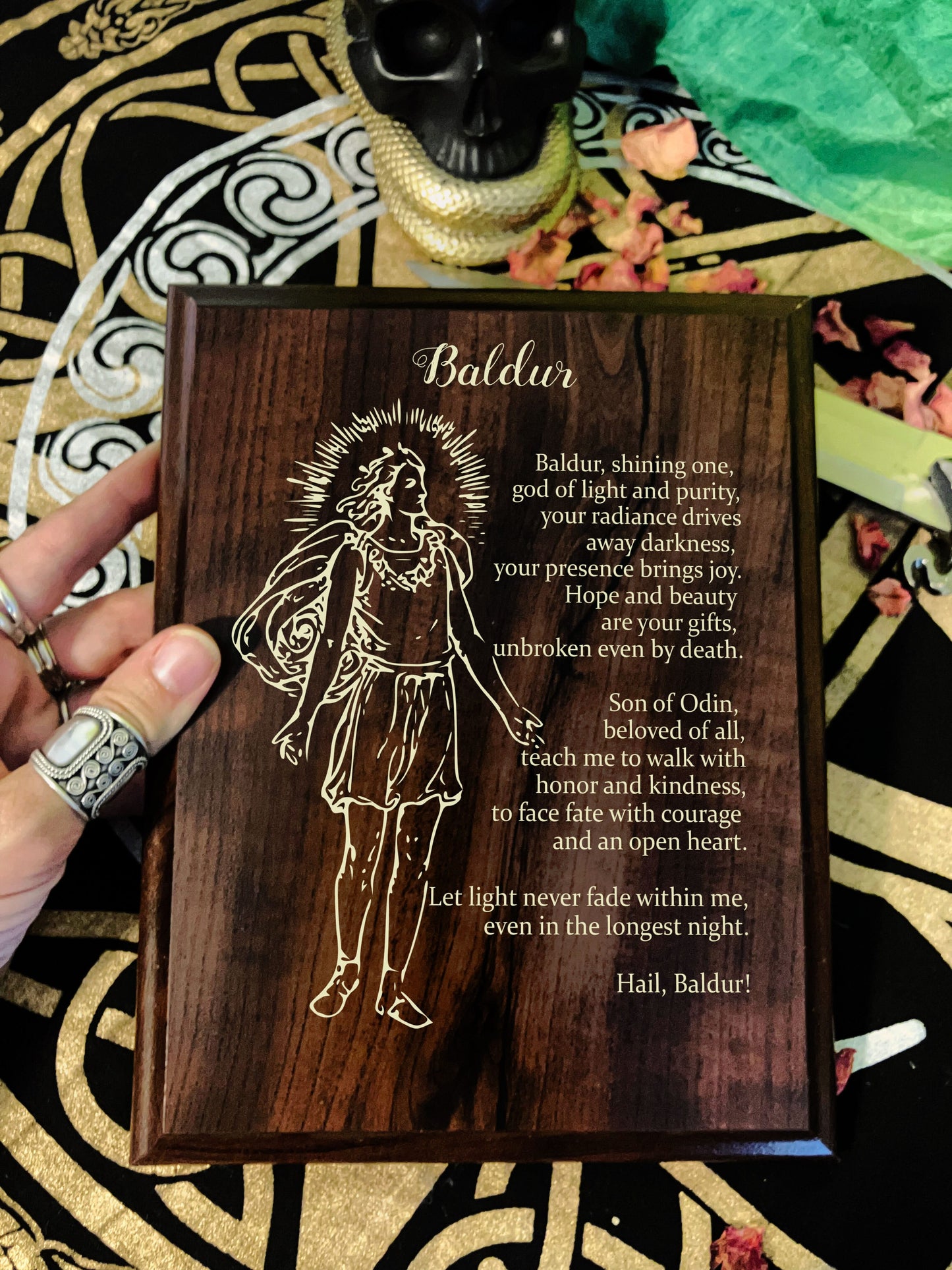 Baldur Prayer Pagan Wall Plaque