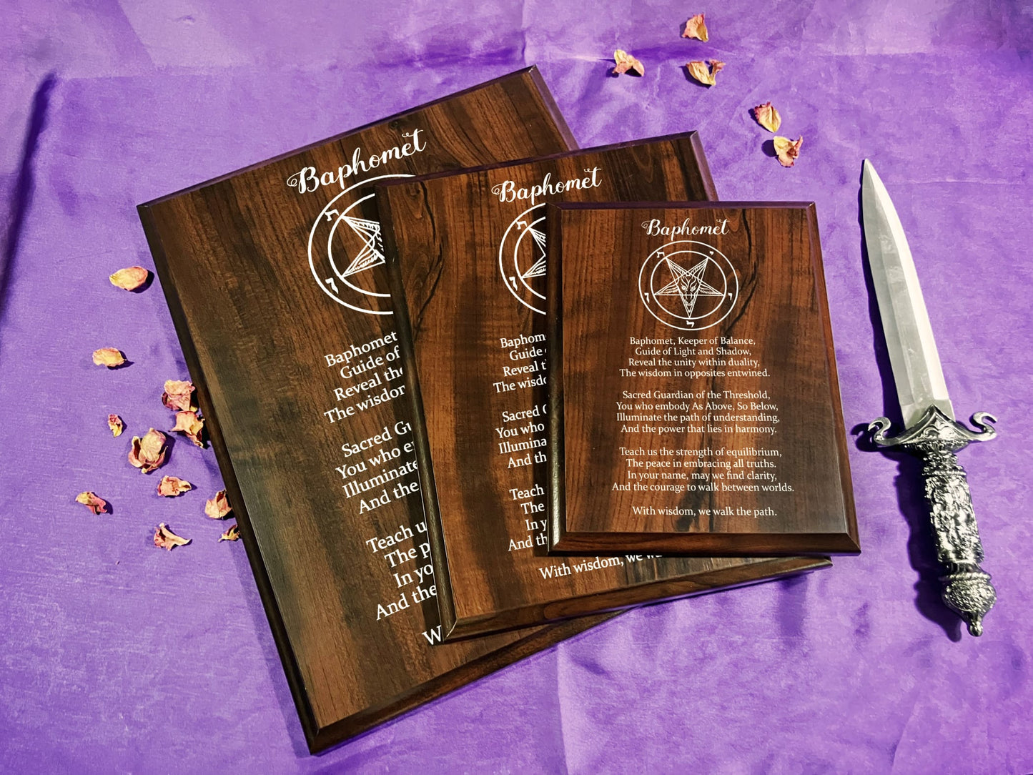 Baphomet Prayer Pagan Wall Plaque