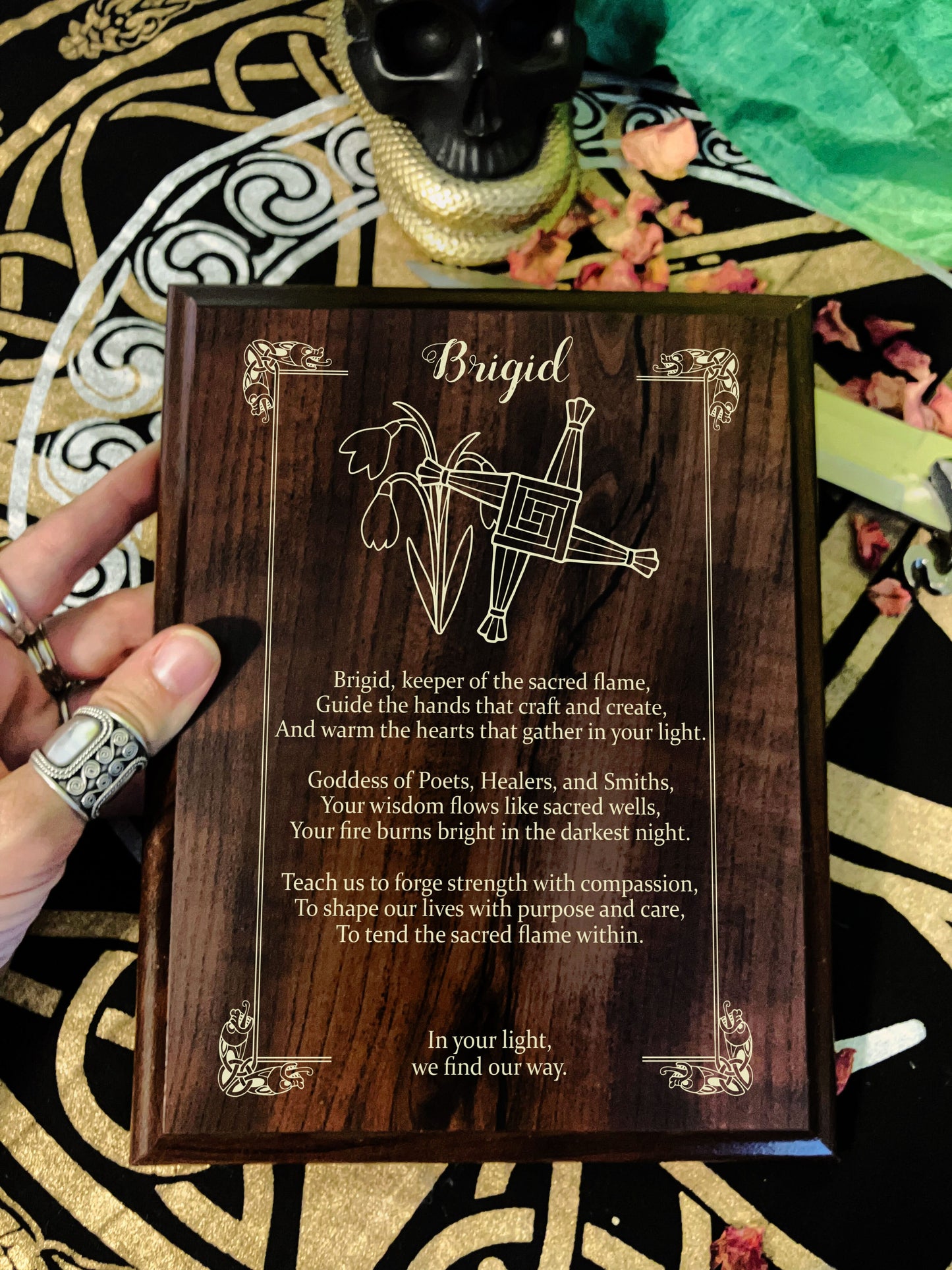 Brigid Prayer Pagan Wall Plaque