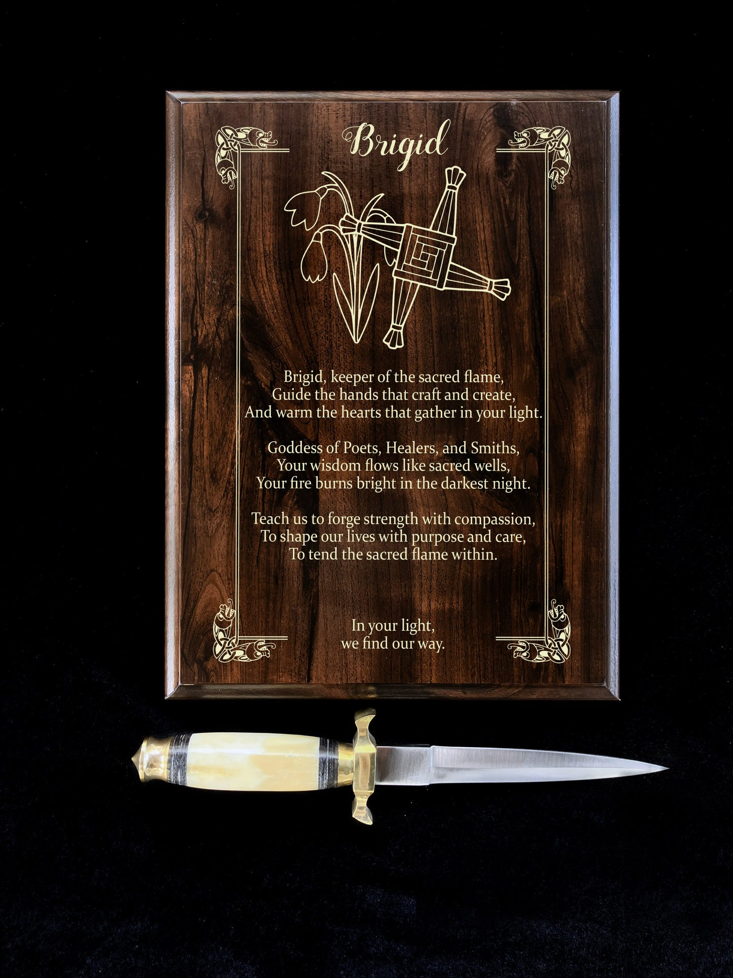 Brigid Prayer Pagan Wall Plaque