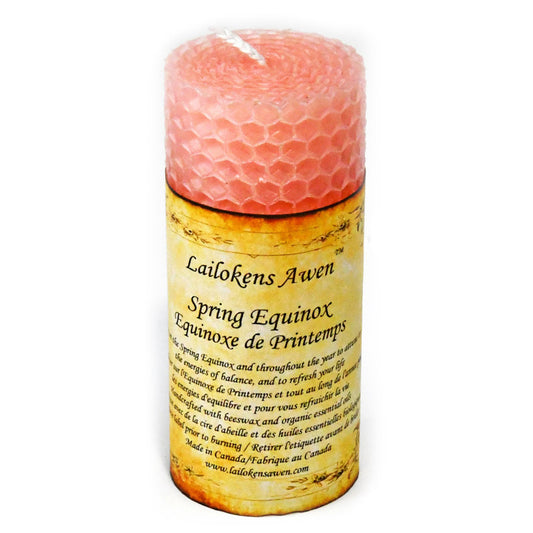 4" Spring Equanox Altar Lailokens Awen candle