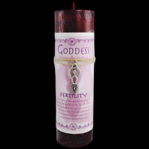 Fertility Pillar Candle with Goddess Necklace