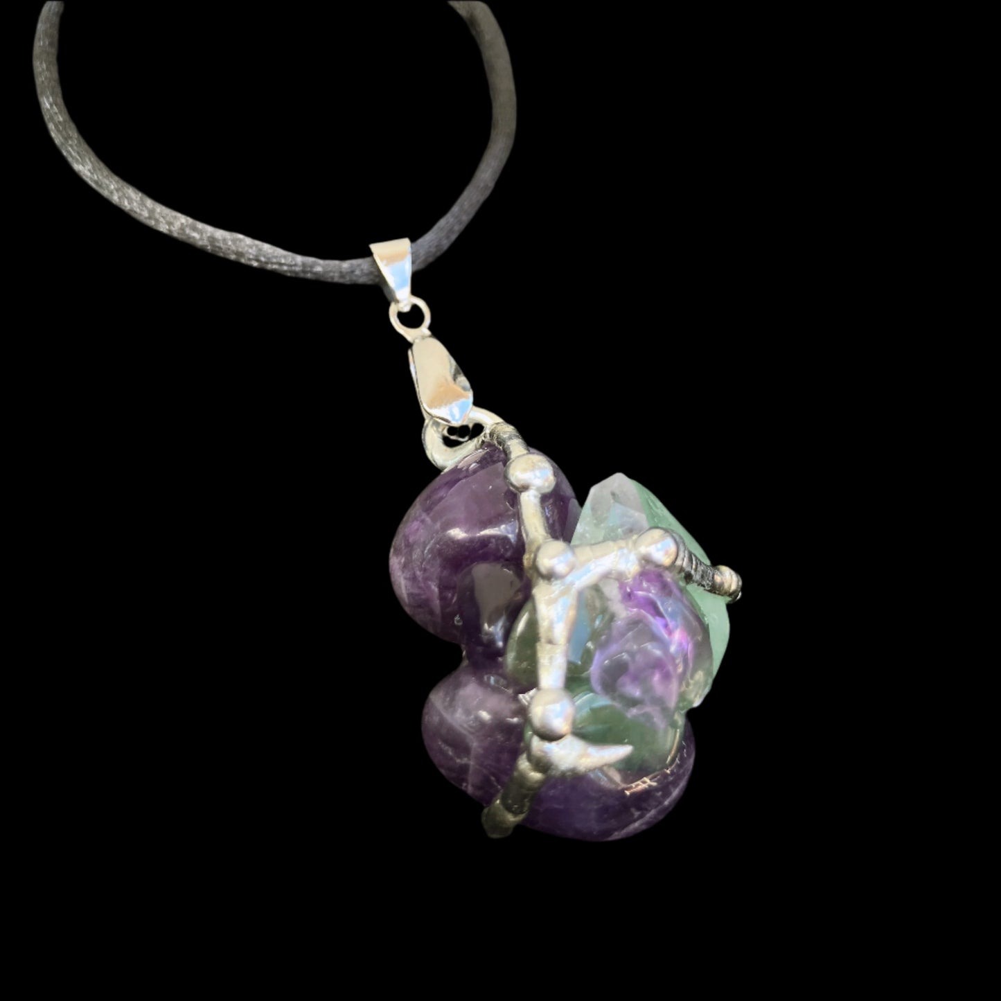 Crystal Amulet | HEALER | Aventurine, Amethyst, Natural Quartz Crystal